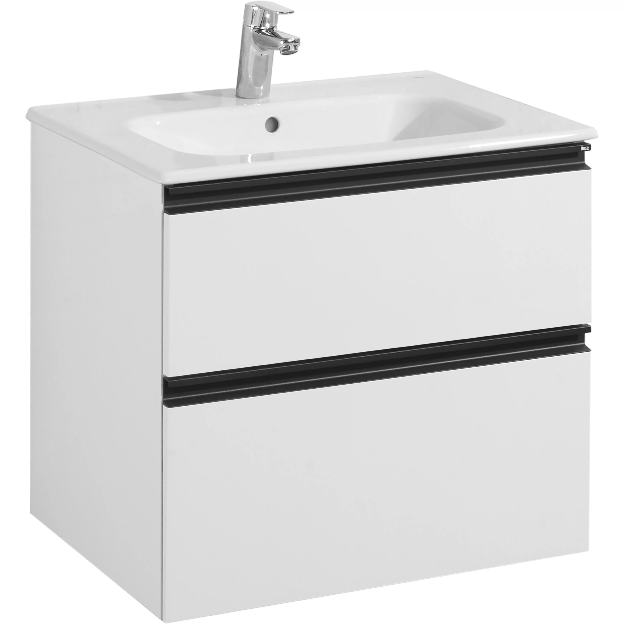 Изображение товара Тумба под раковину Roca Domi 60 белый глянец подвесная для ванной комнат