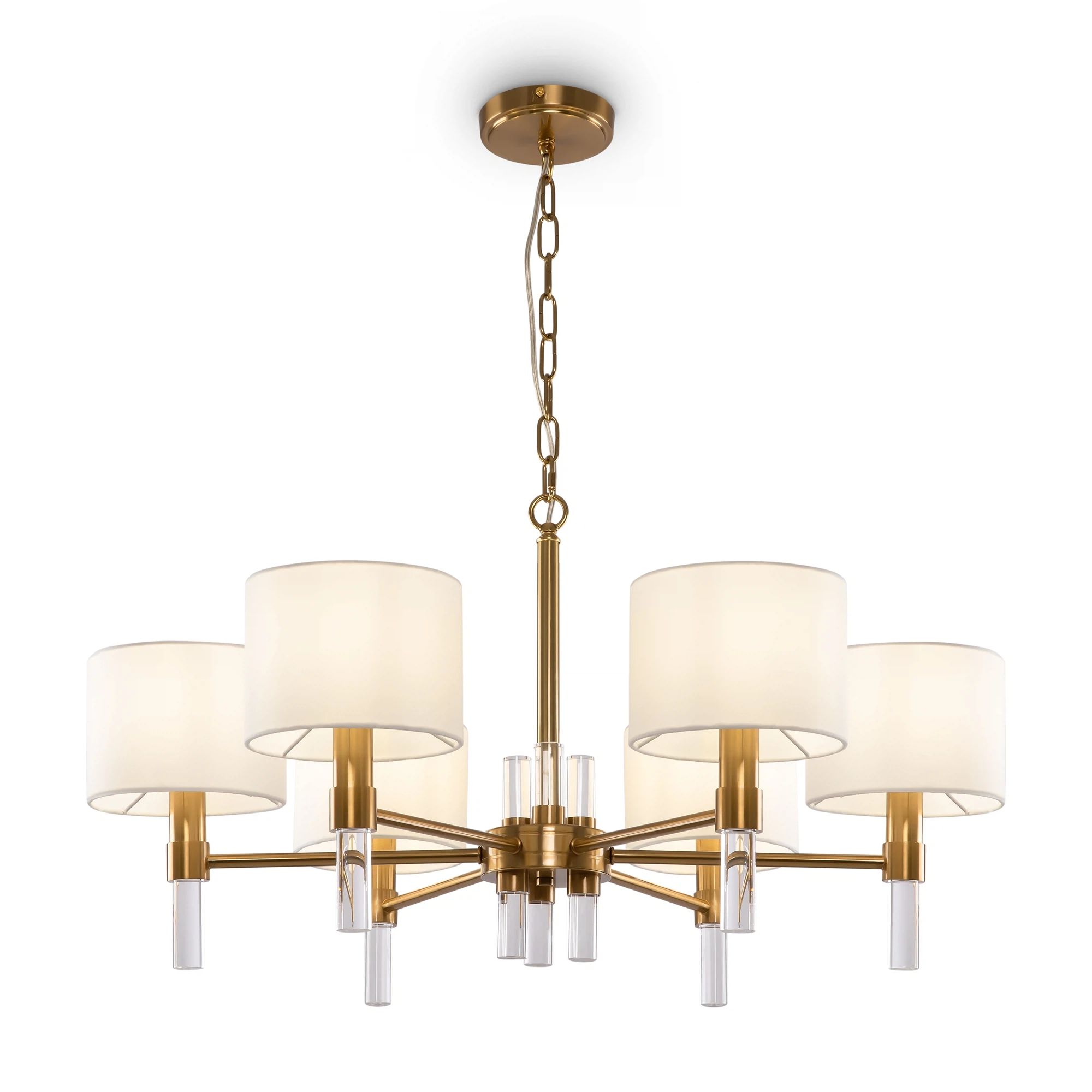 Изображение товара Люстра Freya Lino FR5186PL-06BS современная классика с тканевыми абажурами