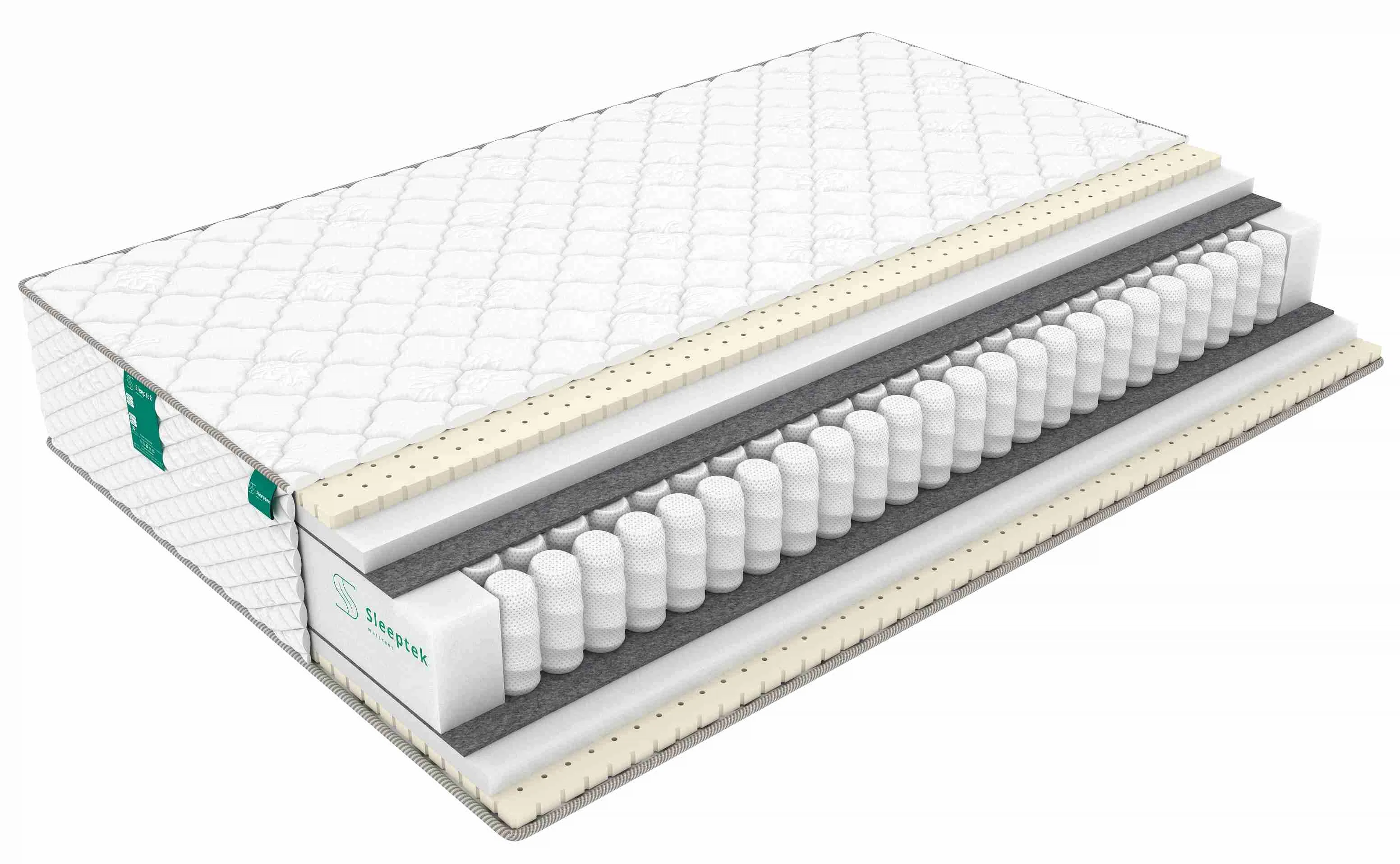 Изображение товара Матрас Sleeptek Premier SoftFoam Double 80х190 см с независимыми пружинами и натуральным латексом