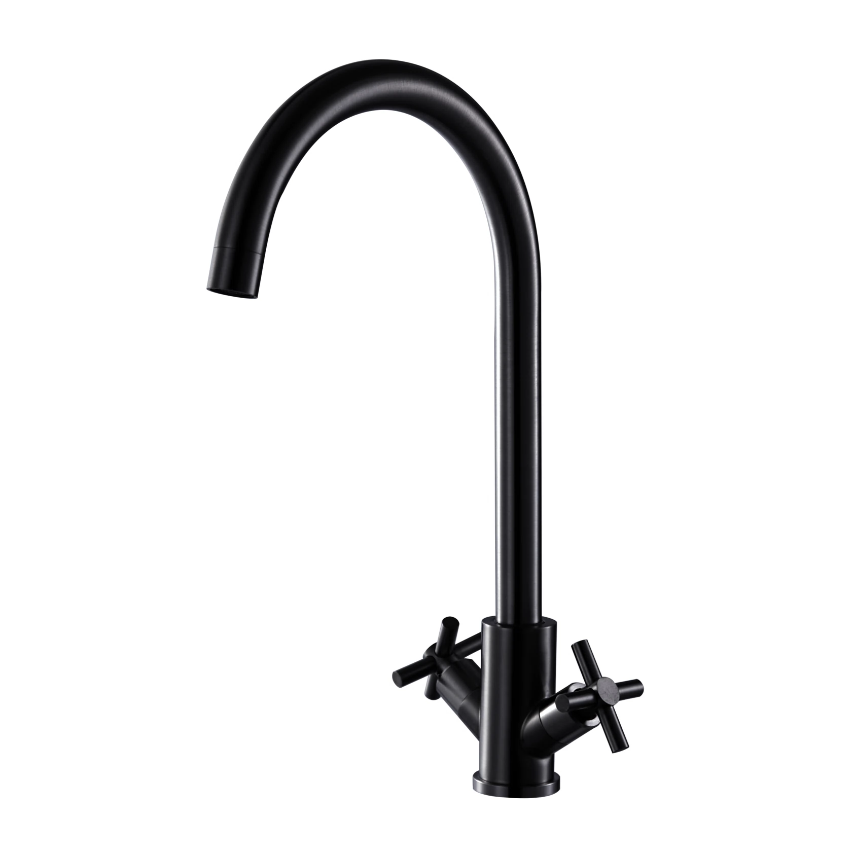 Изображение товара A54028-7 Смеситель для кухни двухручковый, черный