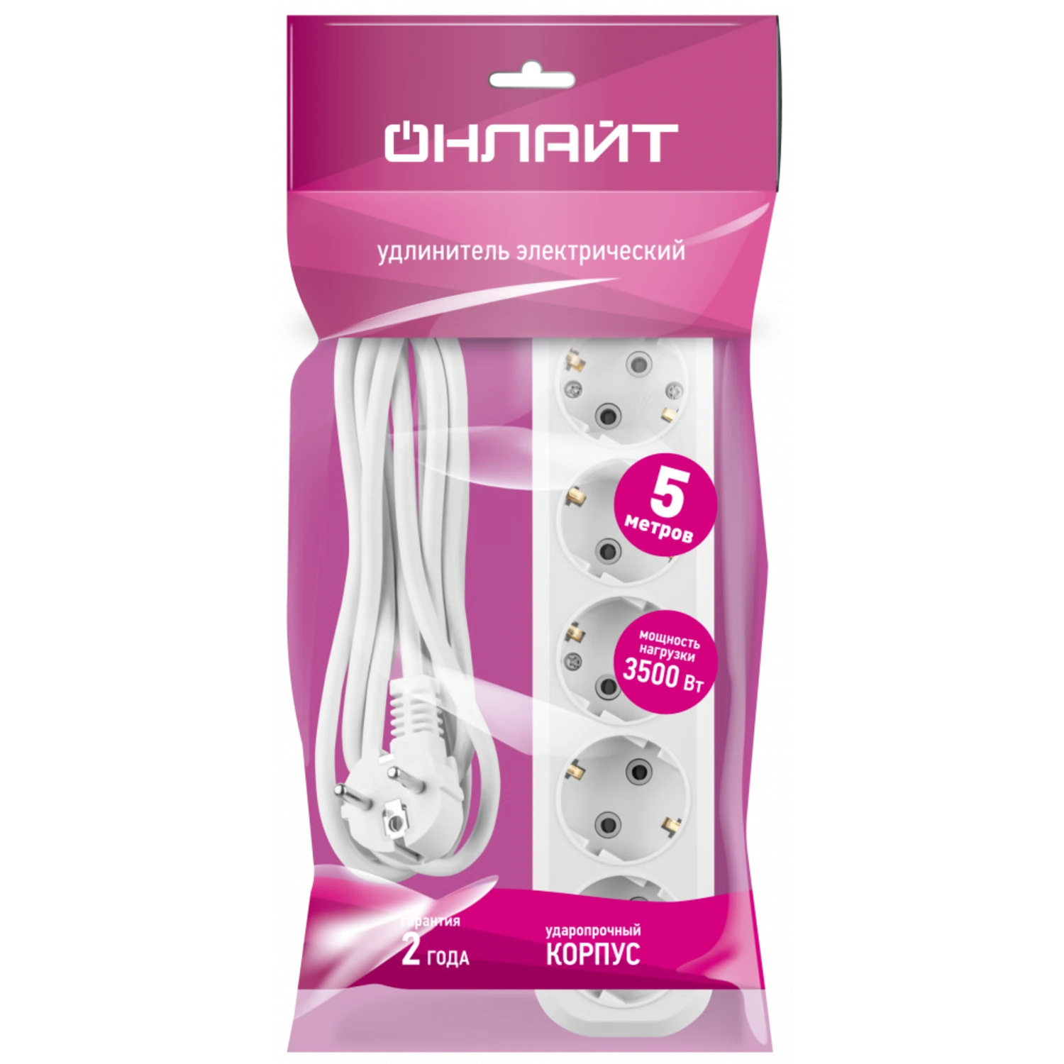 Изображение товара Удлинитель ОНЛАЙТ 90 802 OPE-S-05-500-E-3x1