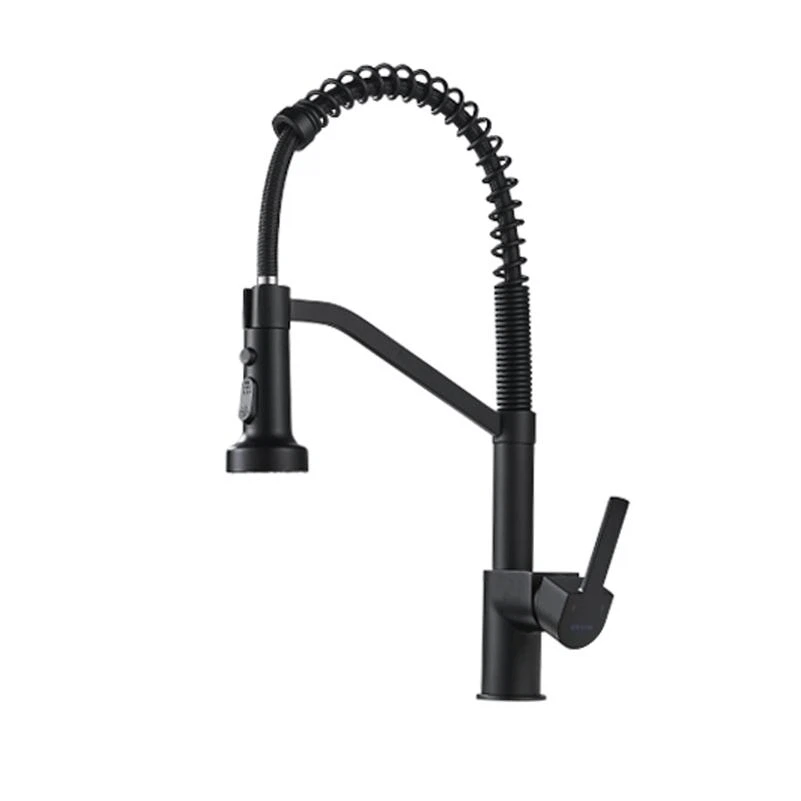 Изображение товара Смеситель Shevanik S963H для кухни, черный, гибкий излив