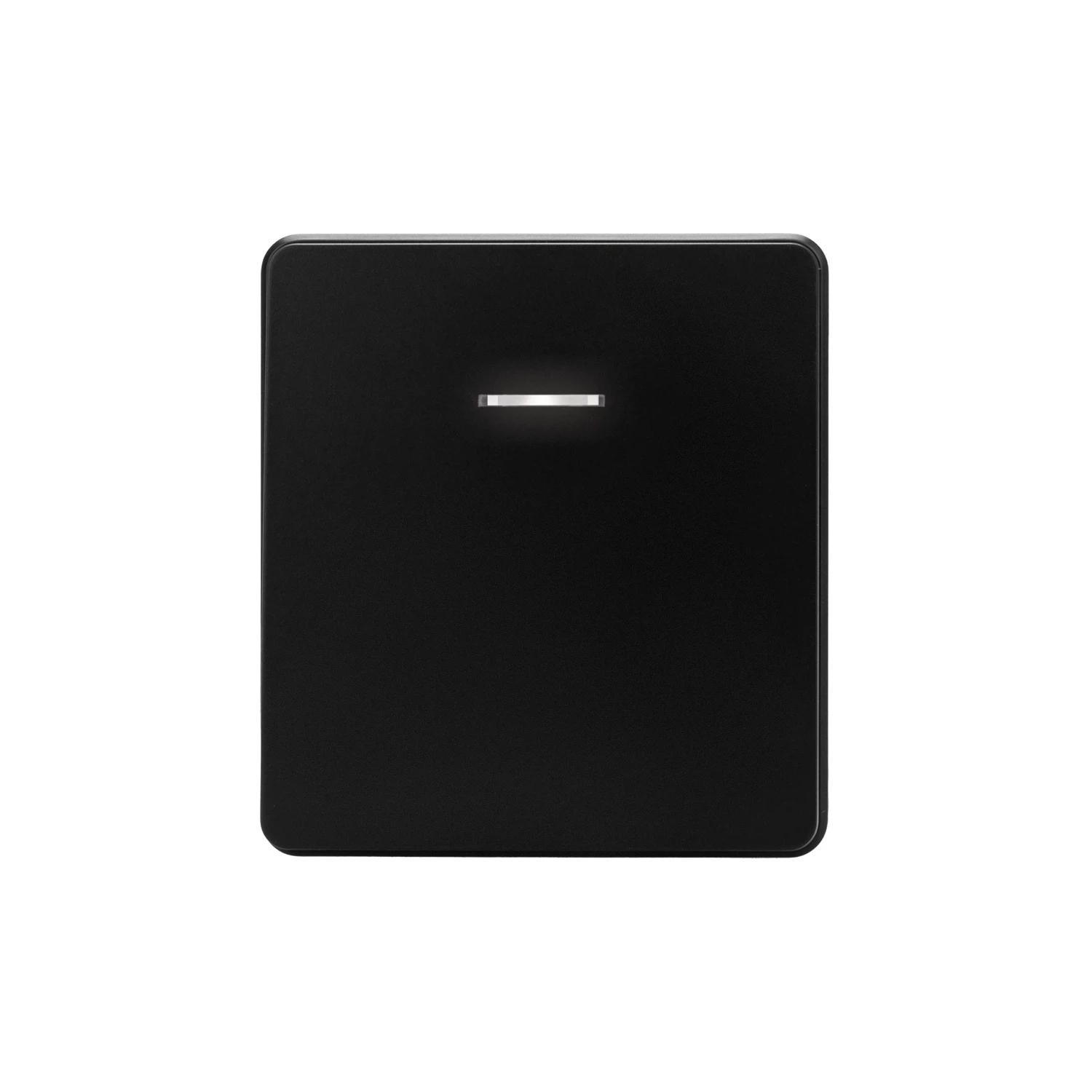 Изображение товара Выключатель ROUND 1 кл перекрестный (переключатель) с подсветкой 10А с/у оникс KRANZ