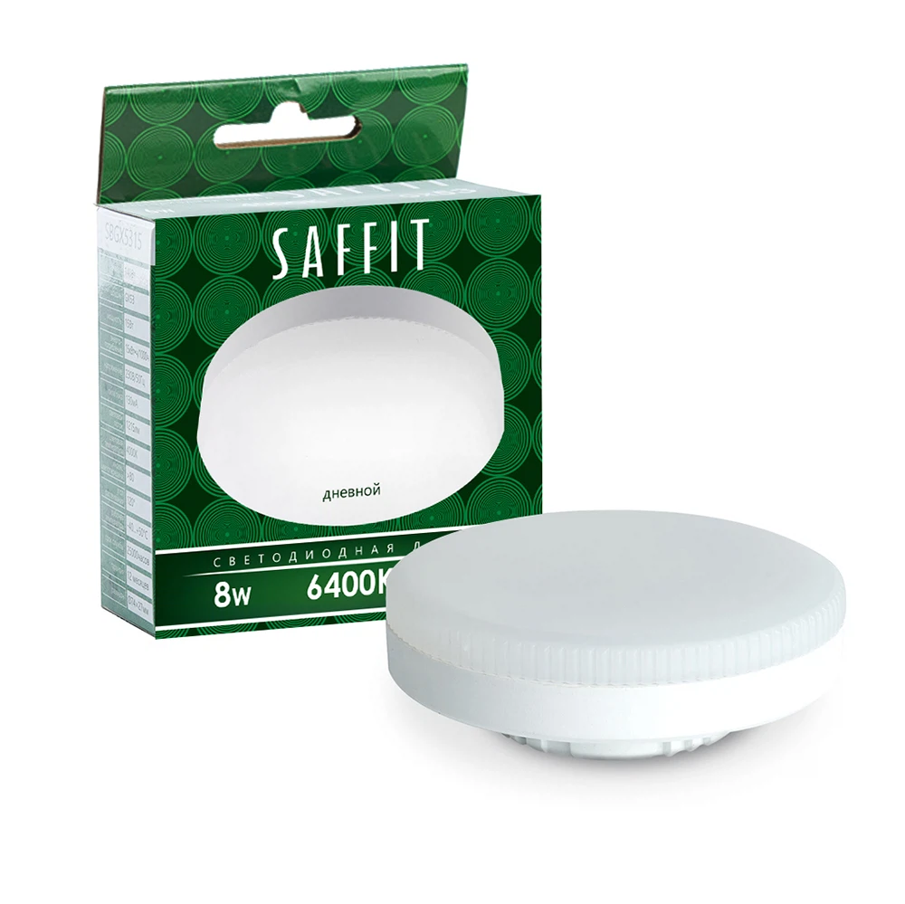 Изображение товара Светодиодная лампа GX53 8W SAFFIT холодный свет для дома и офиса
