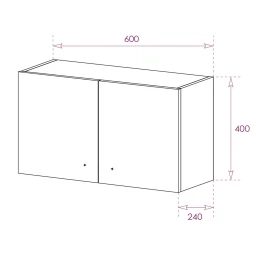 Шкаф распашной подвесной для ванной комнаты Onika Нива 40х60, Белый, 600*240*400мм.