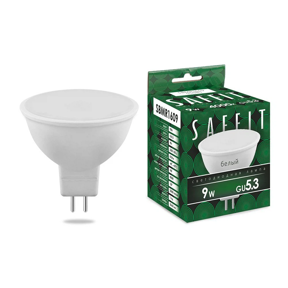 Изображение товара Светодиодная лампа SAFFIT SBMR1609 GU5.3 9W 4000K нейтральный свет