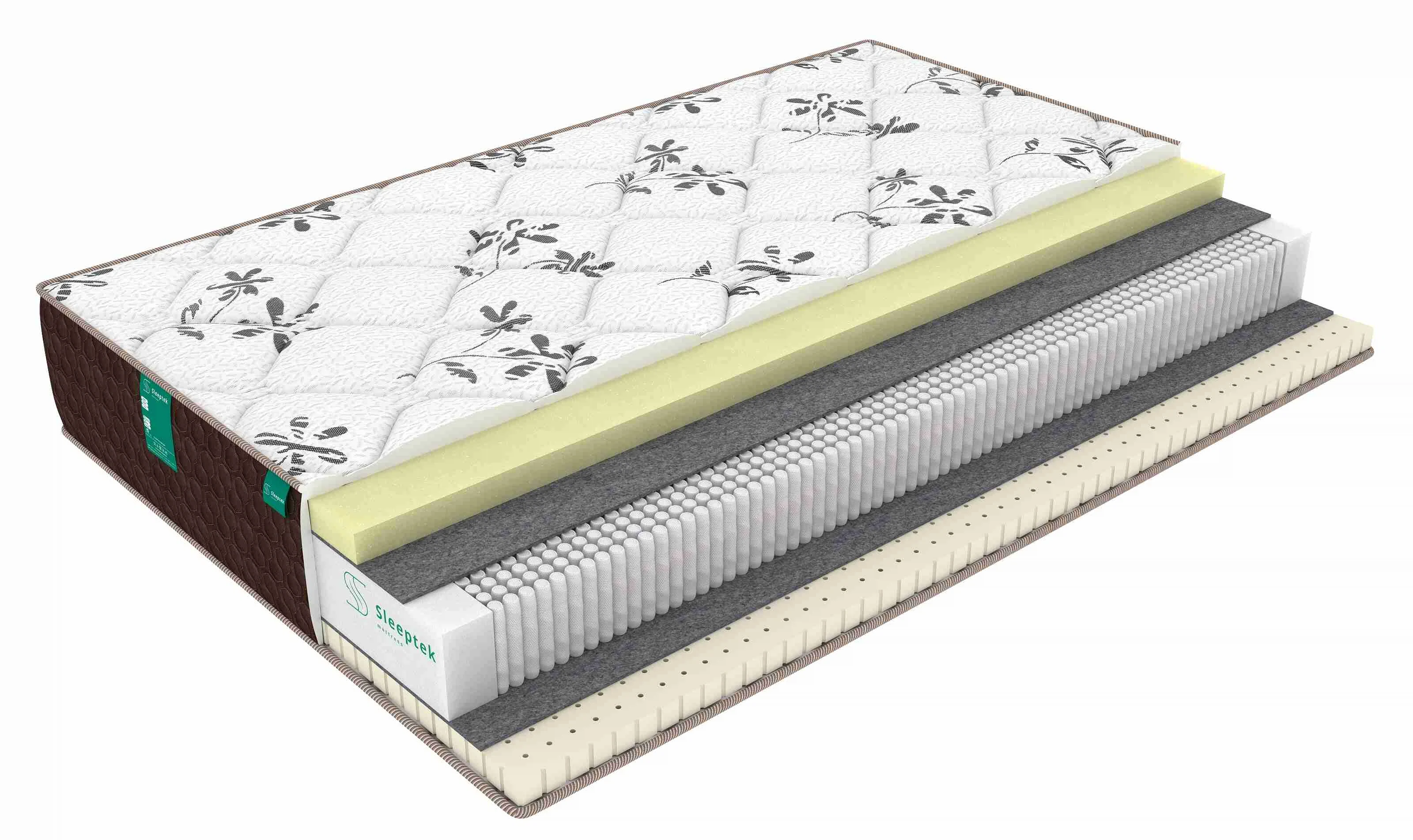 Изображение товара Матрас Sleeptek Lux Memo Latex 80x200 см с независимыми пружинами и латексом