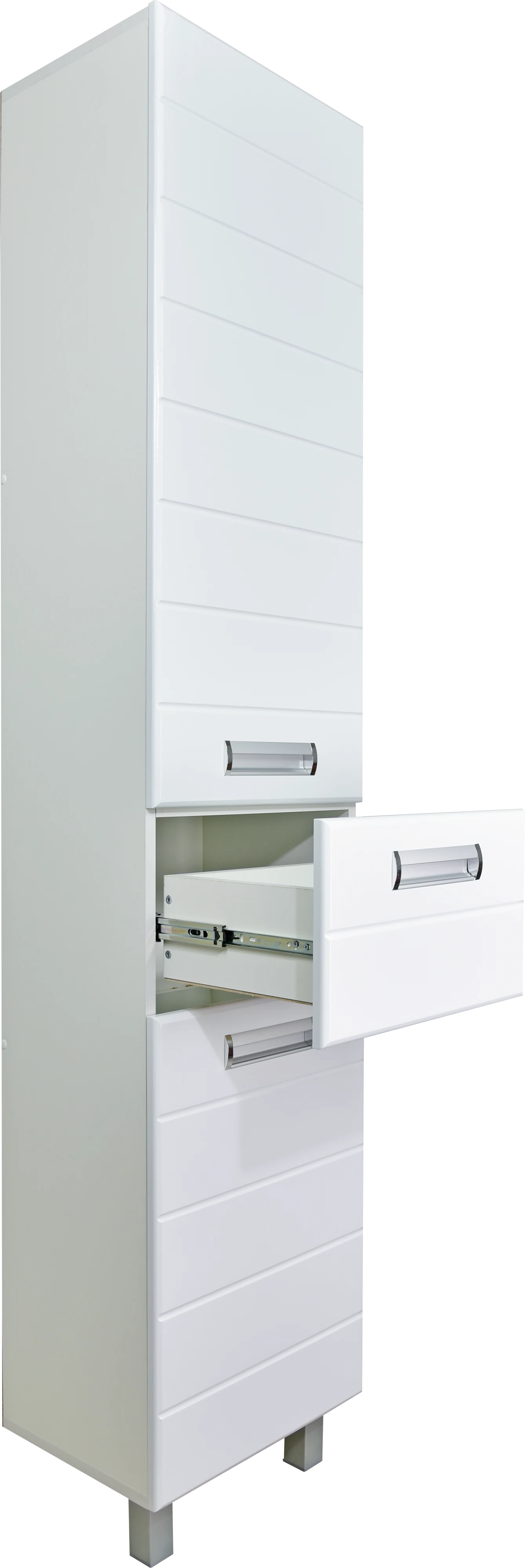 Изображение товара Пенал Вега 40 напольный, белый, левый, с ящиком DORATIZ 2712.292