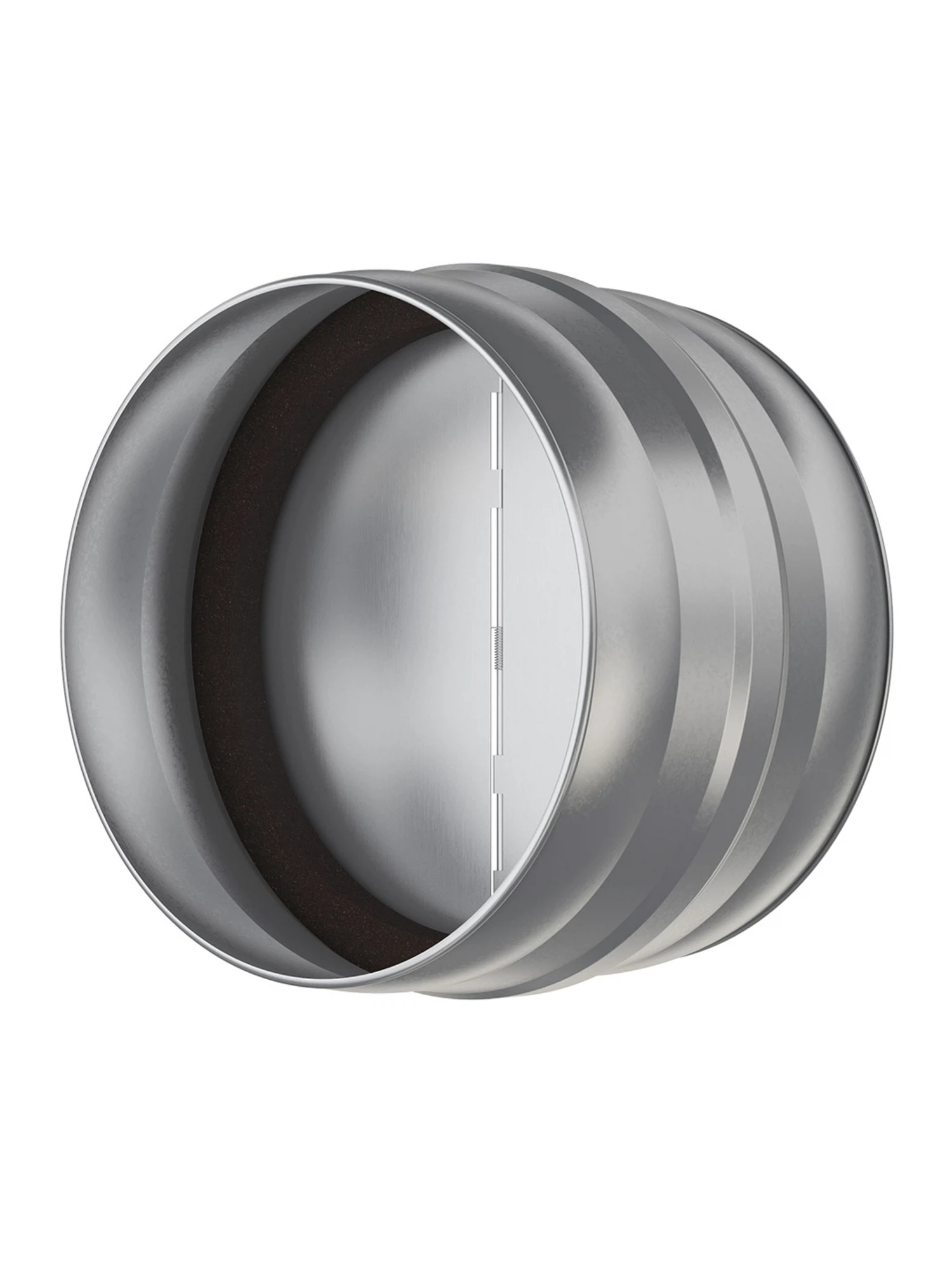 Изображение товара Соединитель круглых каналов (125мм) метал., с защитой от обр.тяги, 125СКц, ЭРА