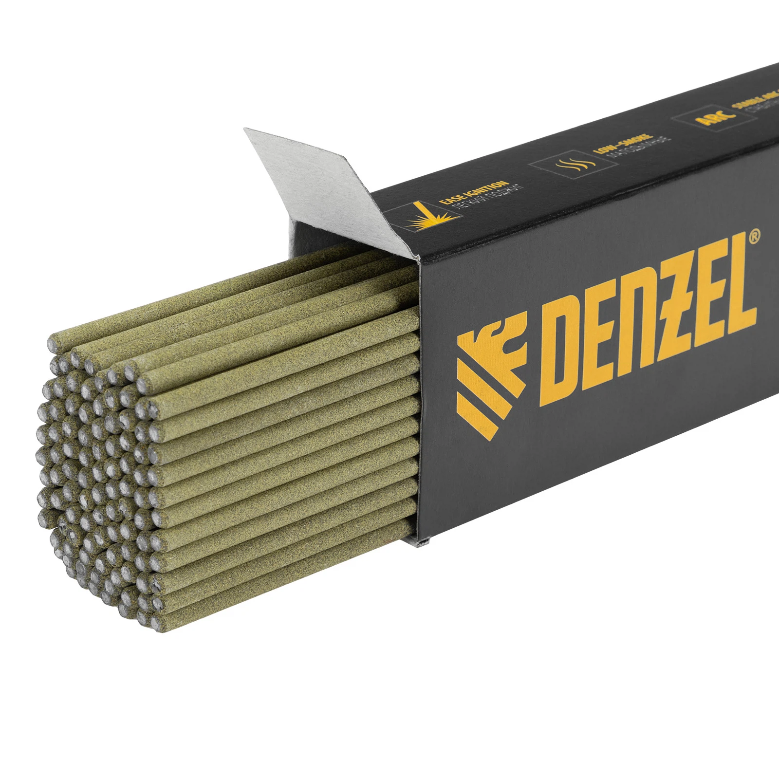 Изображение товара Электроды Denzel DER-46 GoldLine 3 мм, 2,5 кг, рутил-целлюлозное покрытие