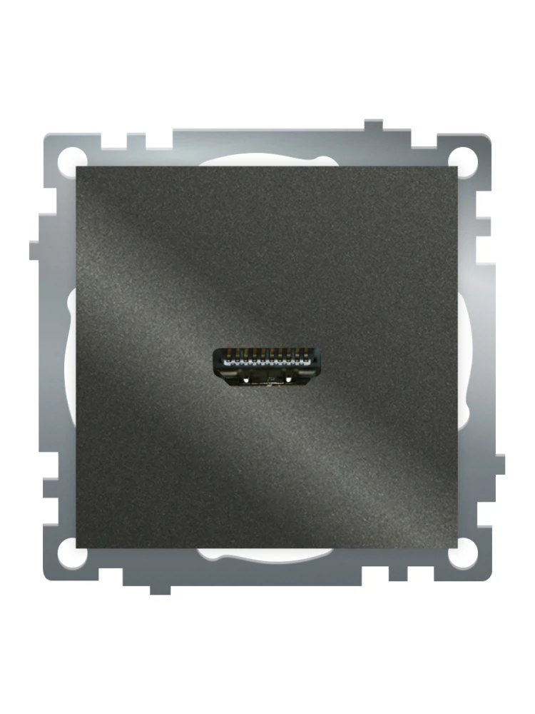 Изображение товара Розетка HDMI 2.1 STEKKER Type A (механизм), графит