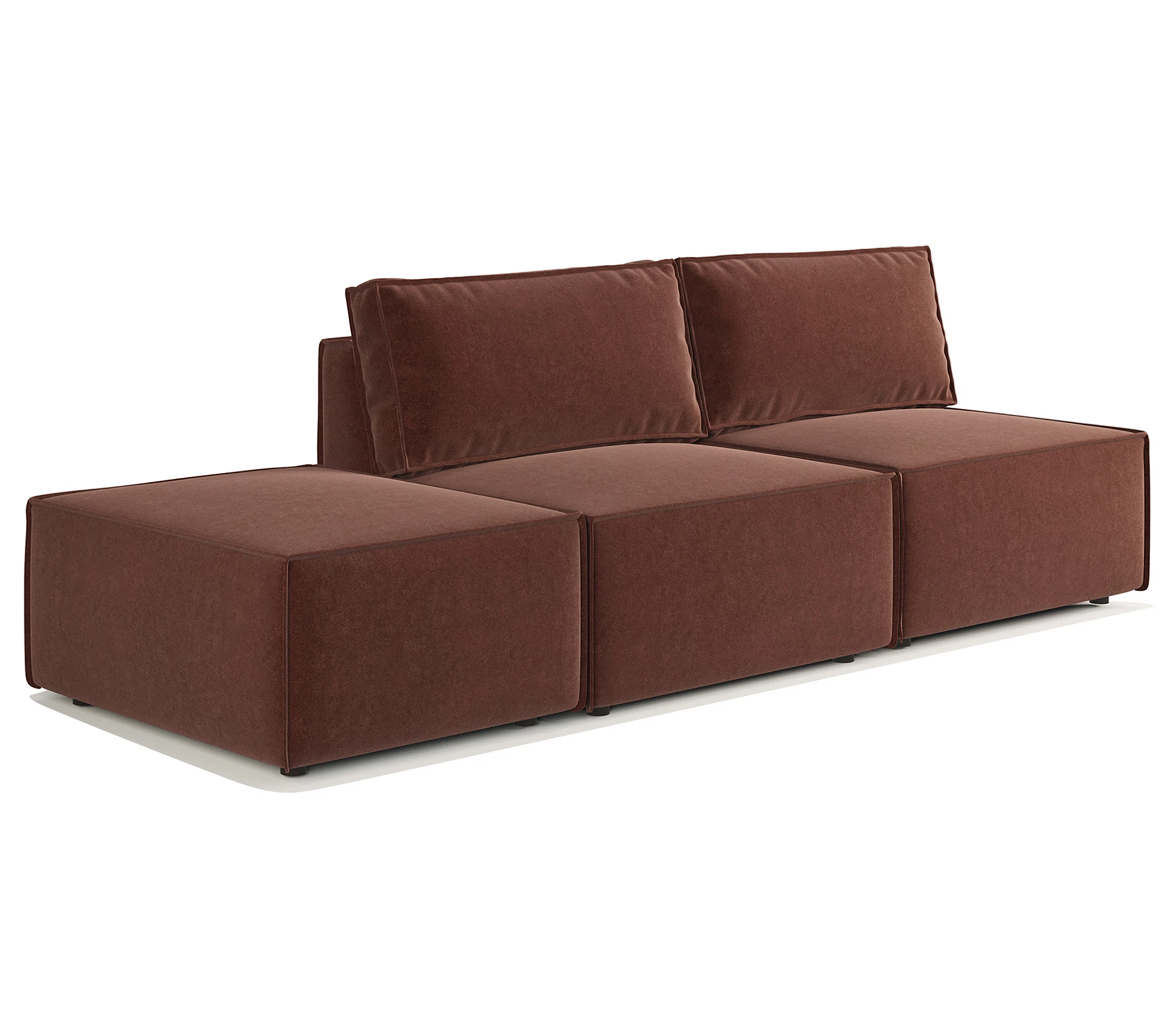 Изображение товара Диван Гамма 25 Модульный Дрим шоколад (левый) 265x95x70 см