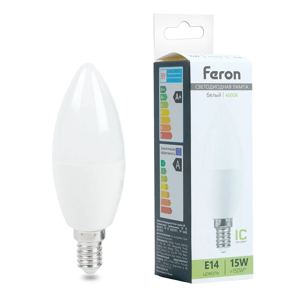 Изображение товара Лампа светодиодная Feron LB-980 15 Вт E14 нейтральный свет