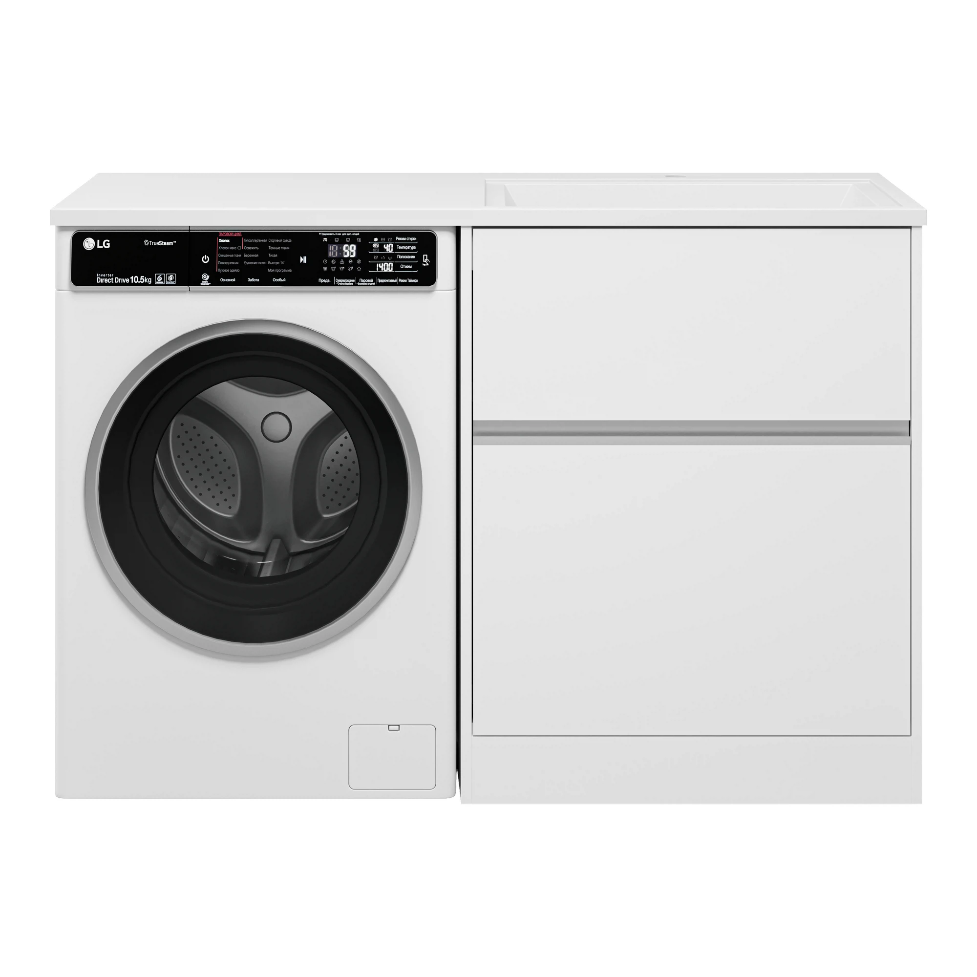 Изображение товара Тумба под раковину Ингрид 70 МДФ ЛДСП для ванной белая