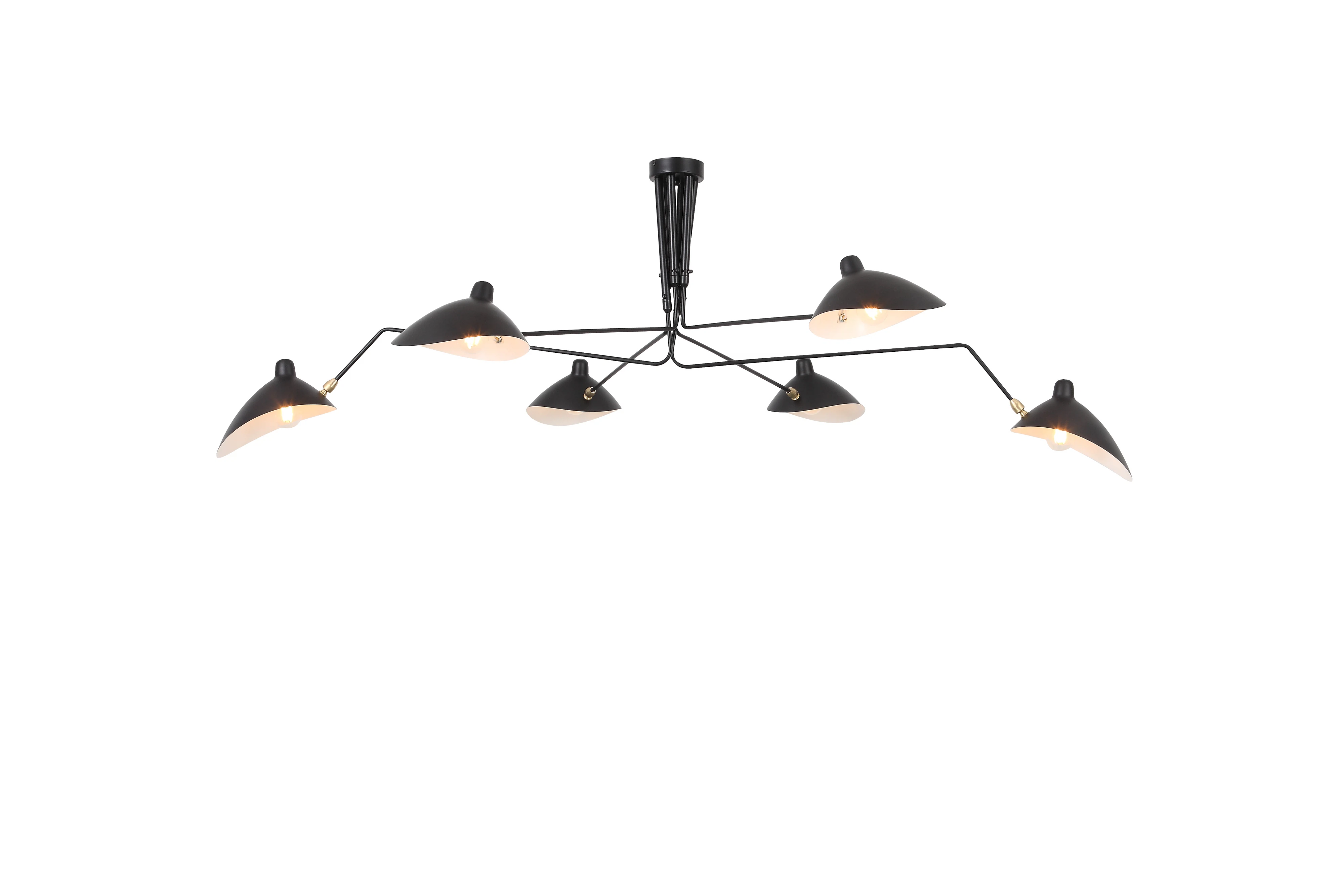 Изображение товара Современный светильник люстра потолочная с регулируемыми плафонами и 6 лампами E27