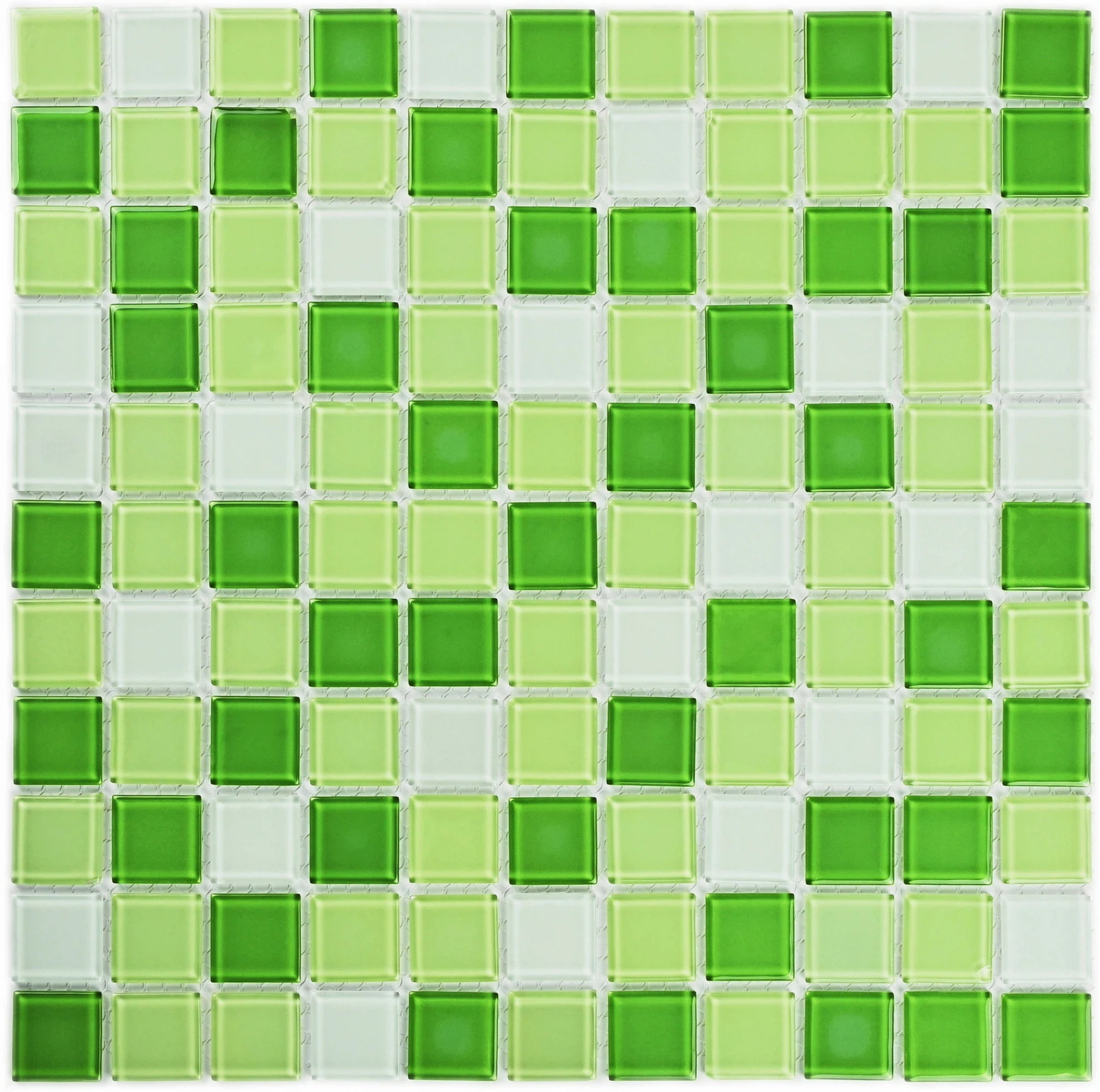 Изображение товара Стеклянная мозаика Golf 30x30 см зелёная для стен