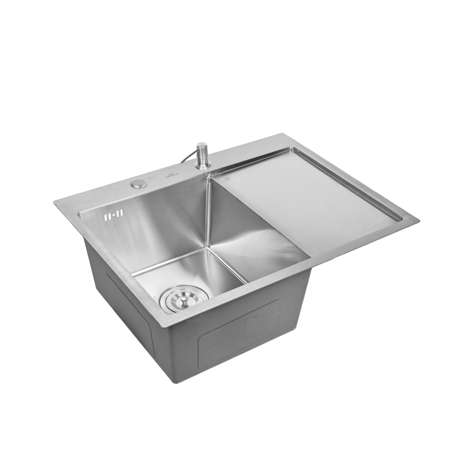 Изображение товара Мойка кухонная нержавеющая WISENT WS37851B-L с левым крылом