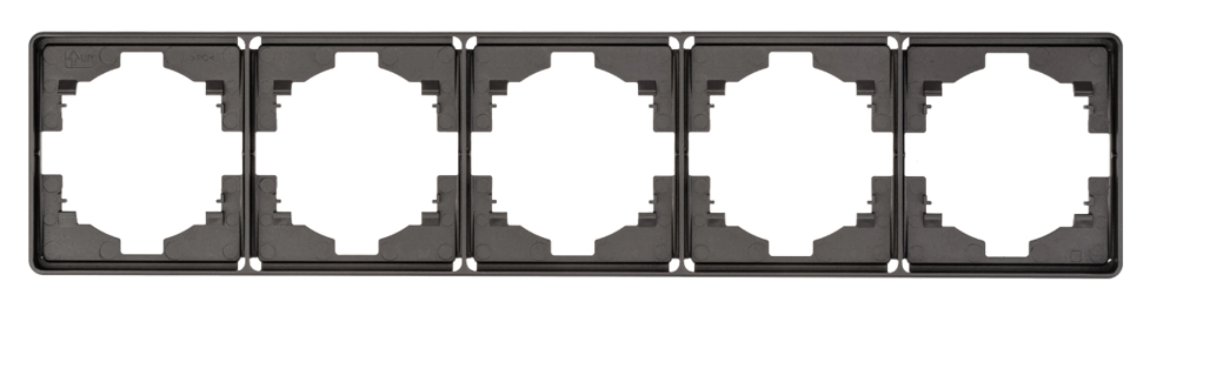 Изображение товара Рамка KRANZ Round 5-постовая серая для электромонтажа