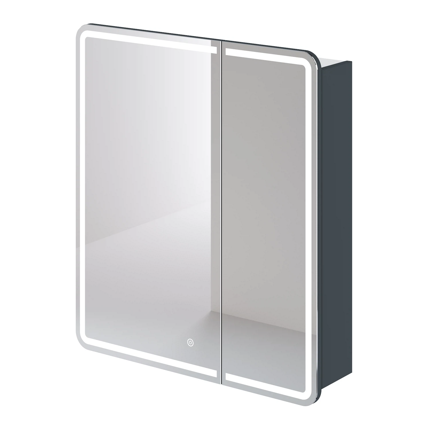 Изображение товара Зеркальный шкаф с подсветкой Итана Glori 70 Антрацит для ванной комнаты