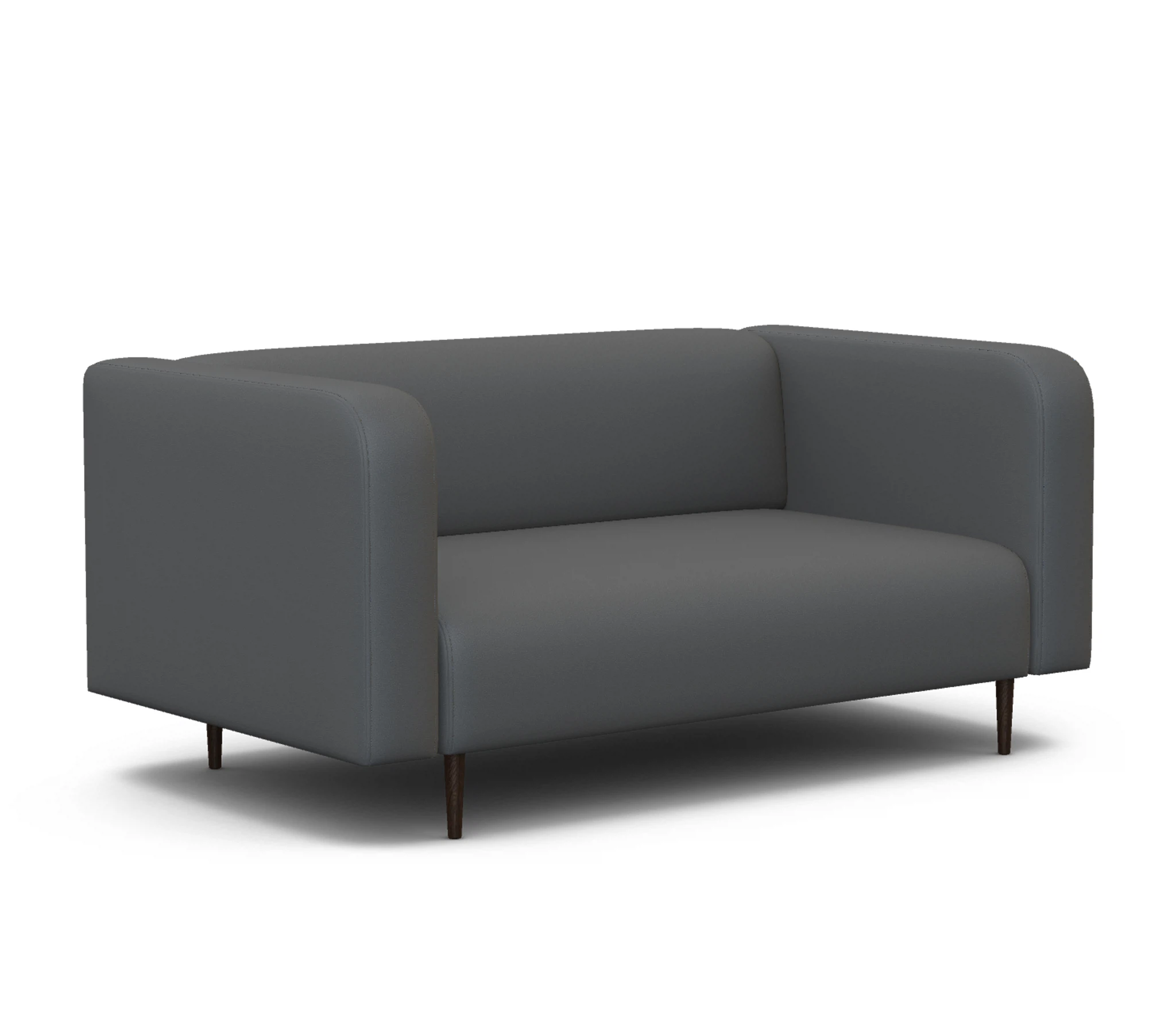 Изображение товара Диван офисный Акцент из экокожи серого цвета - стильное и практичное решение