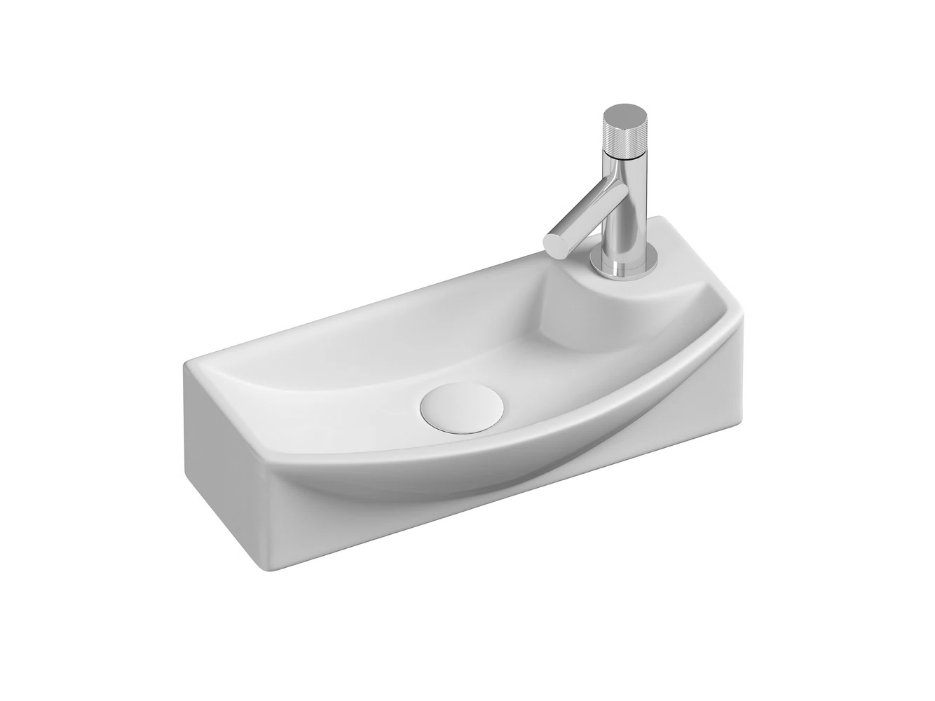 Изображение товара Подвесной прямоугольный умывальник Ceramica Nova Element 455x220x130 мм