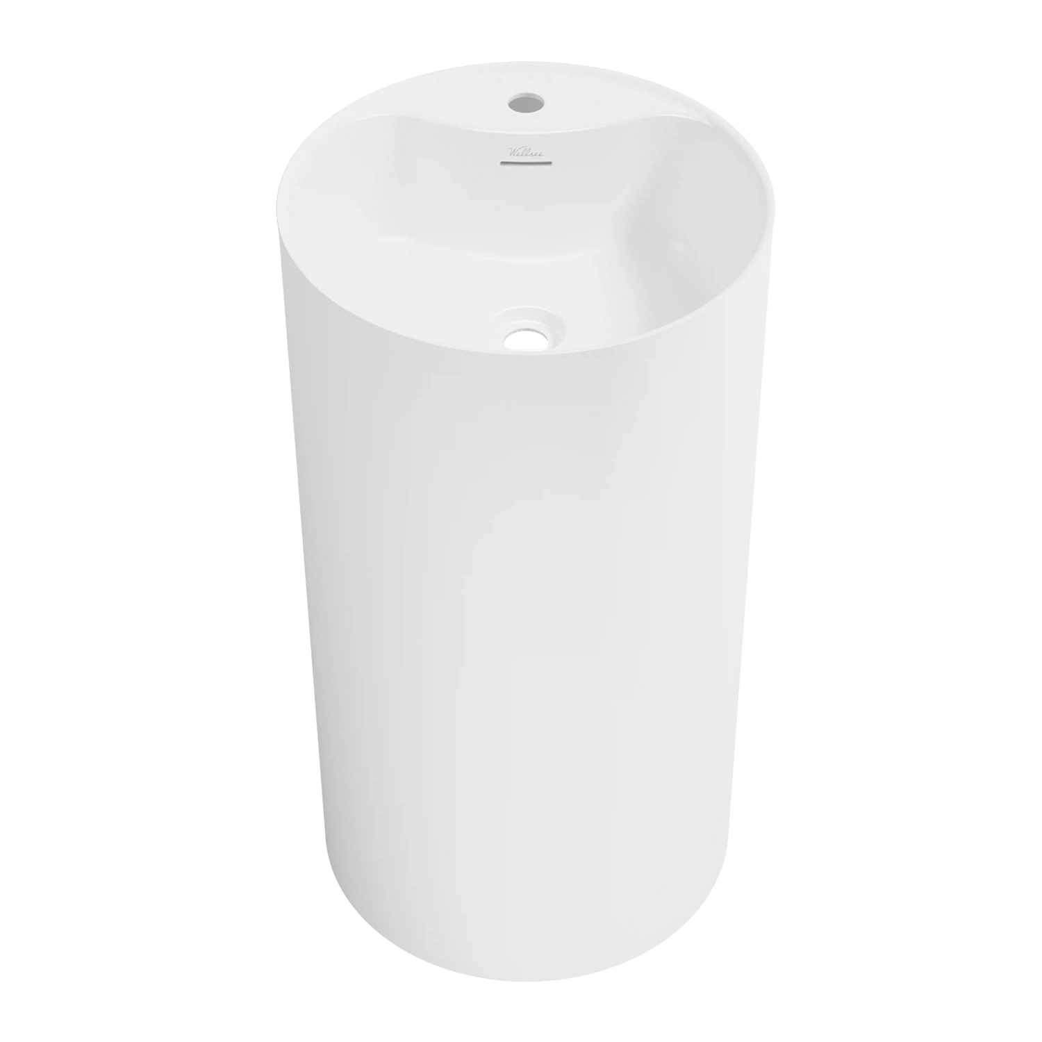 Изображение товара Напольная раковина из акрила круглая Wellsee Chalice Perfection 45x45x85 см белый