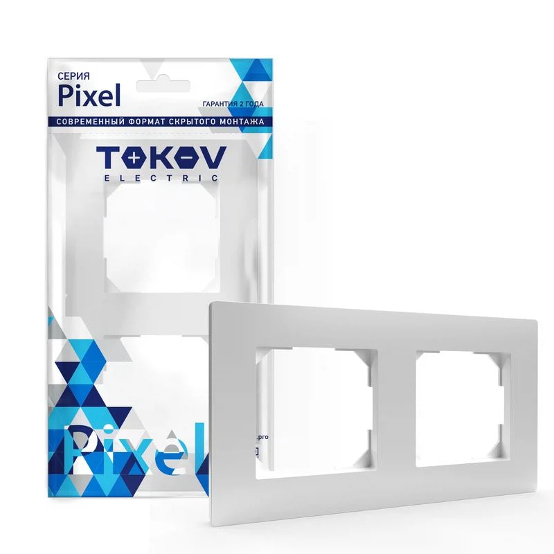 Изображение товара Рамка 2-м Pixel универс. бел. TOKOV ELECTRIC TKE-PX-RM2-C01