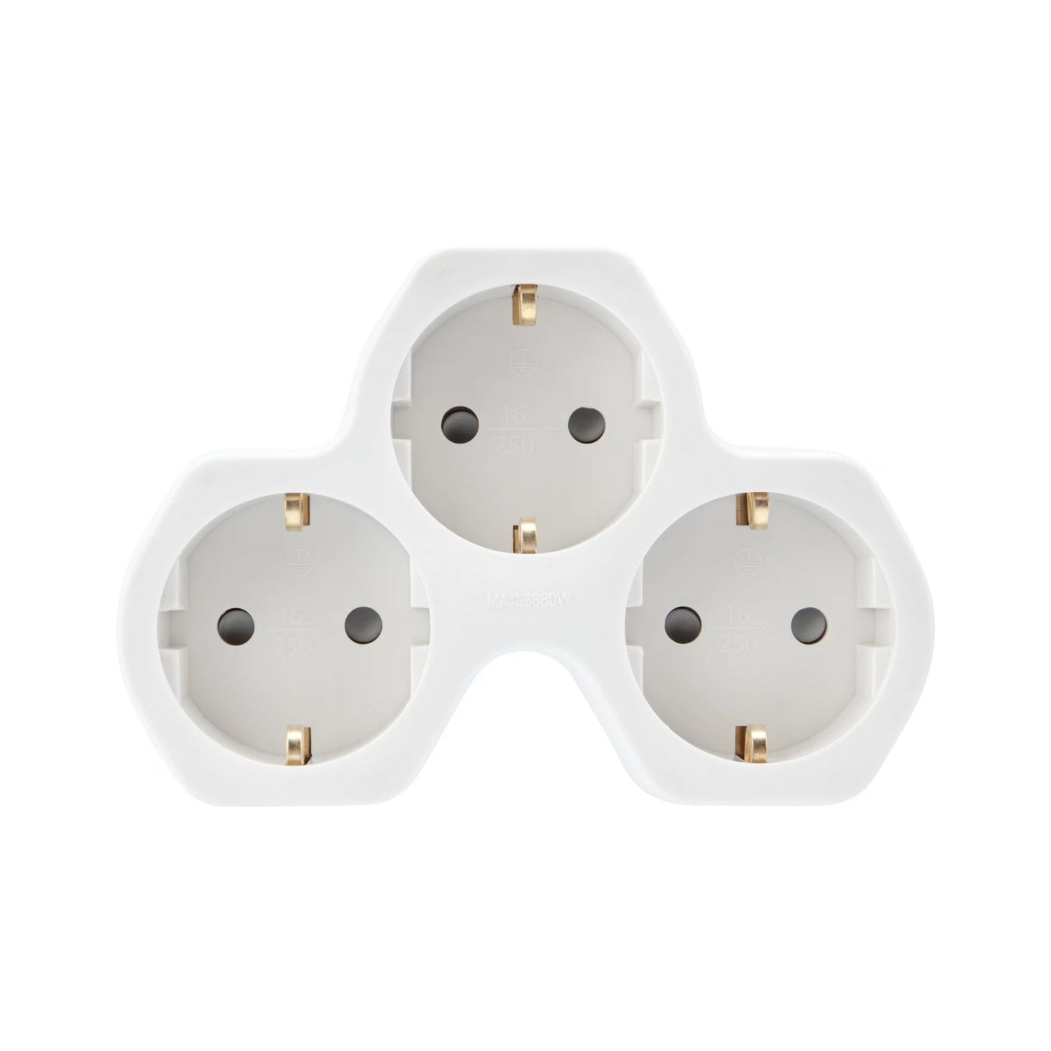 Изображение товара Разветвитель электрический Rexant 11-1088 3 поста 16А с заземлением бело-серый