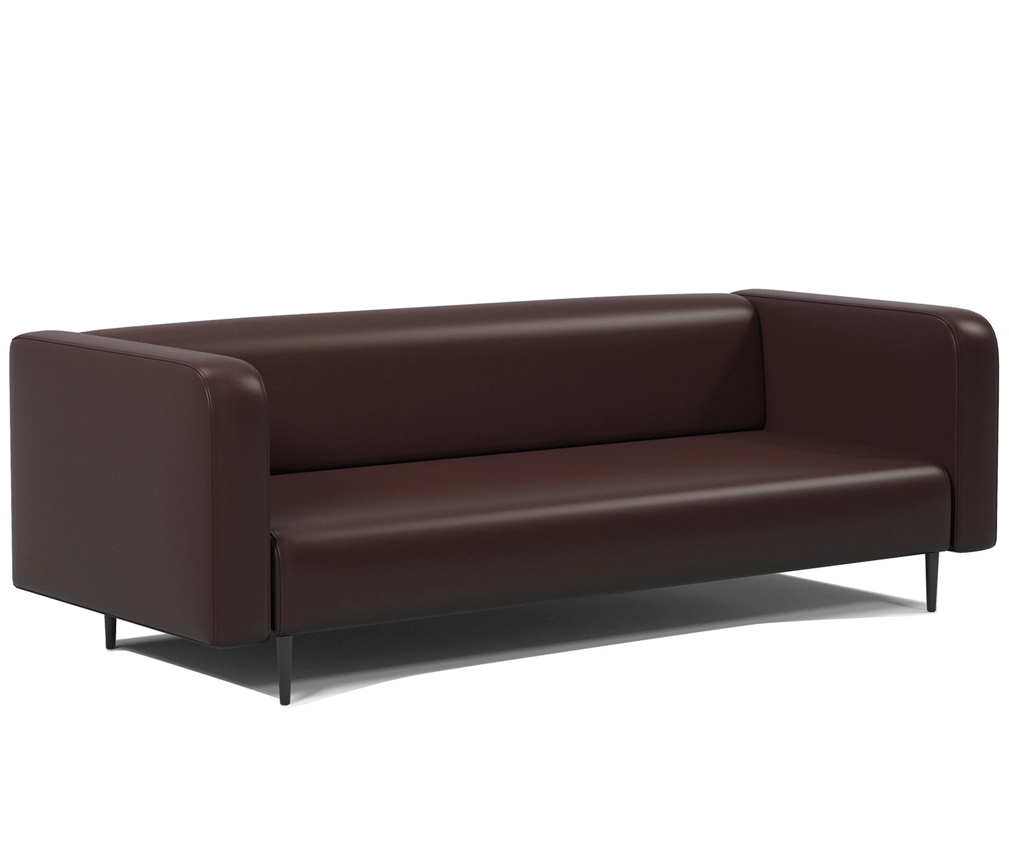 Изображение товара Офисный диван 3-х местный Акцент из экокожи шоколад 184х78х67 см