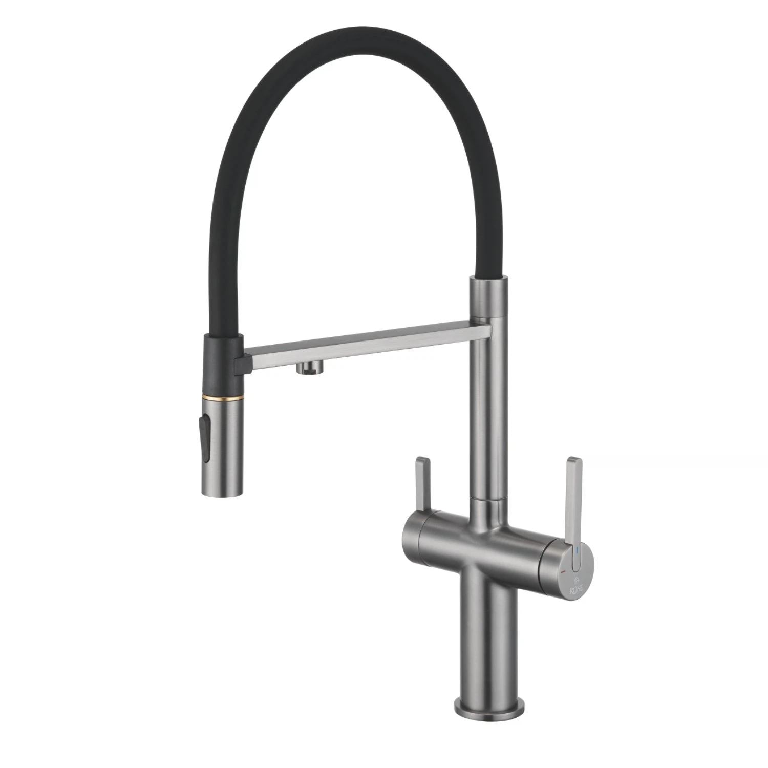 Изображение товара Sмеситель Rose R458T для кухни с фильтром воды, оружейная сталь