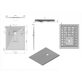 Поддон для душа Vincea из искусственного камня VST-4SR8010A, 1000х800х25, антрацит