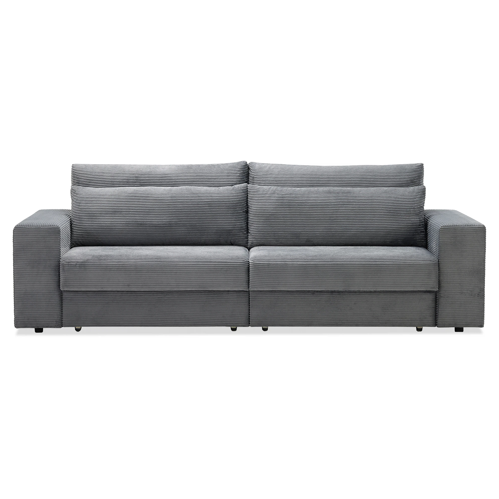 Изображение товара Диван-кровать прямой раскладной Рица Cilium Steel (светло-серый)