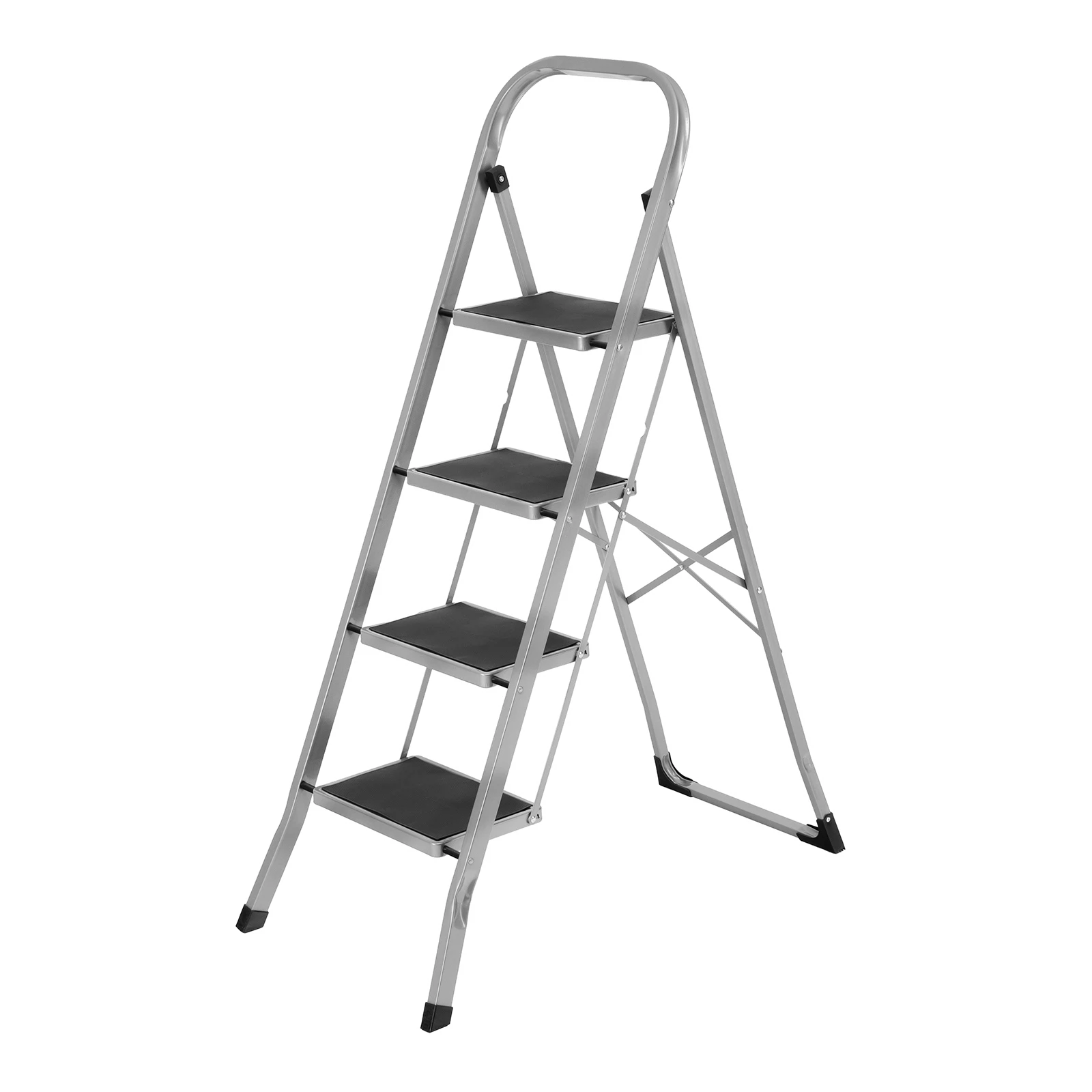 Изображение товара Стальная стремянка 4 ступени с полимерным покрытием Сибртех 97728 0.88 м