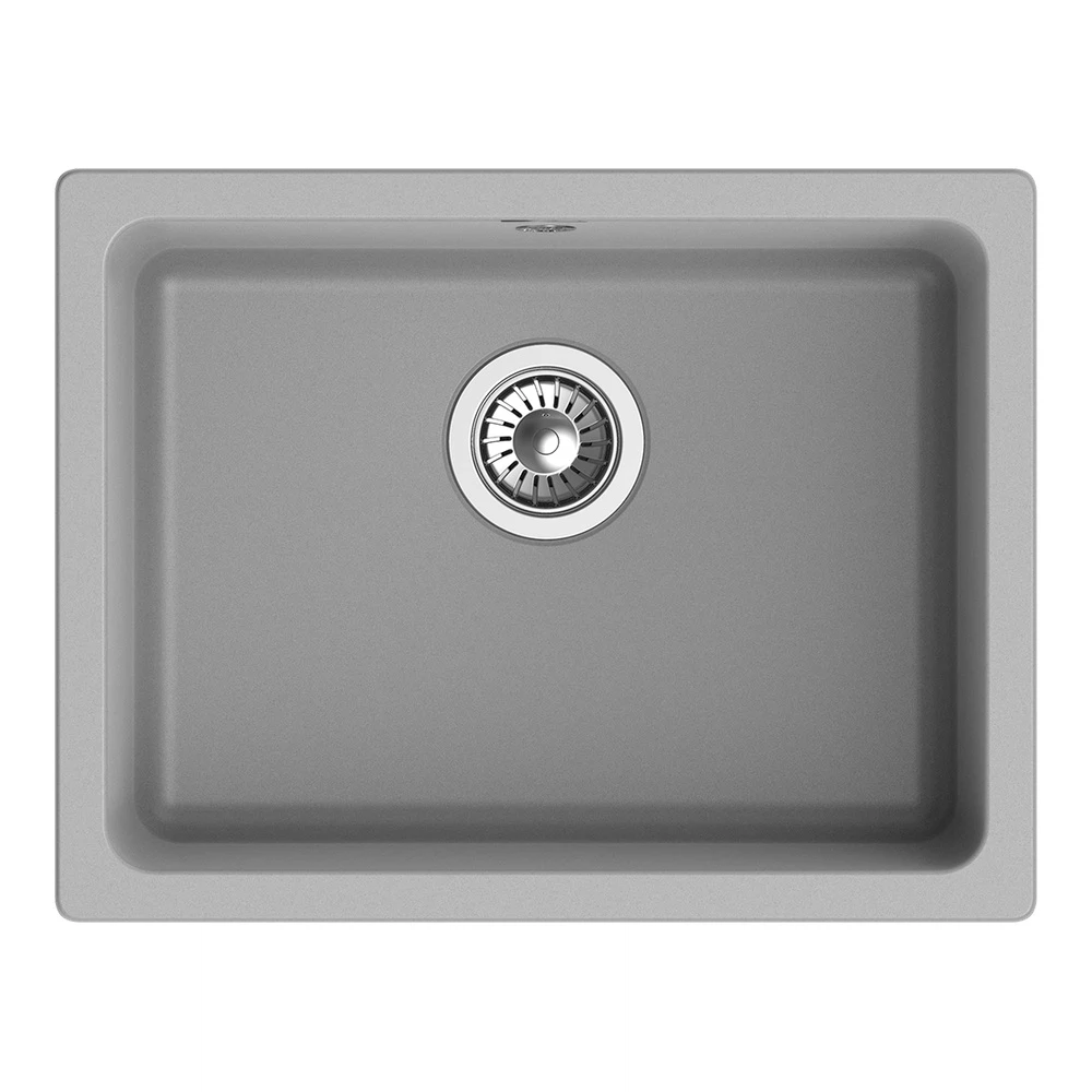 Изображение товара Кухонная мойка Rivelato BERKANA BK-50, серый металлик, кварц