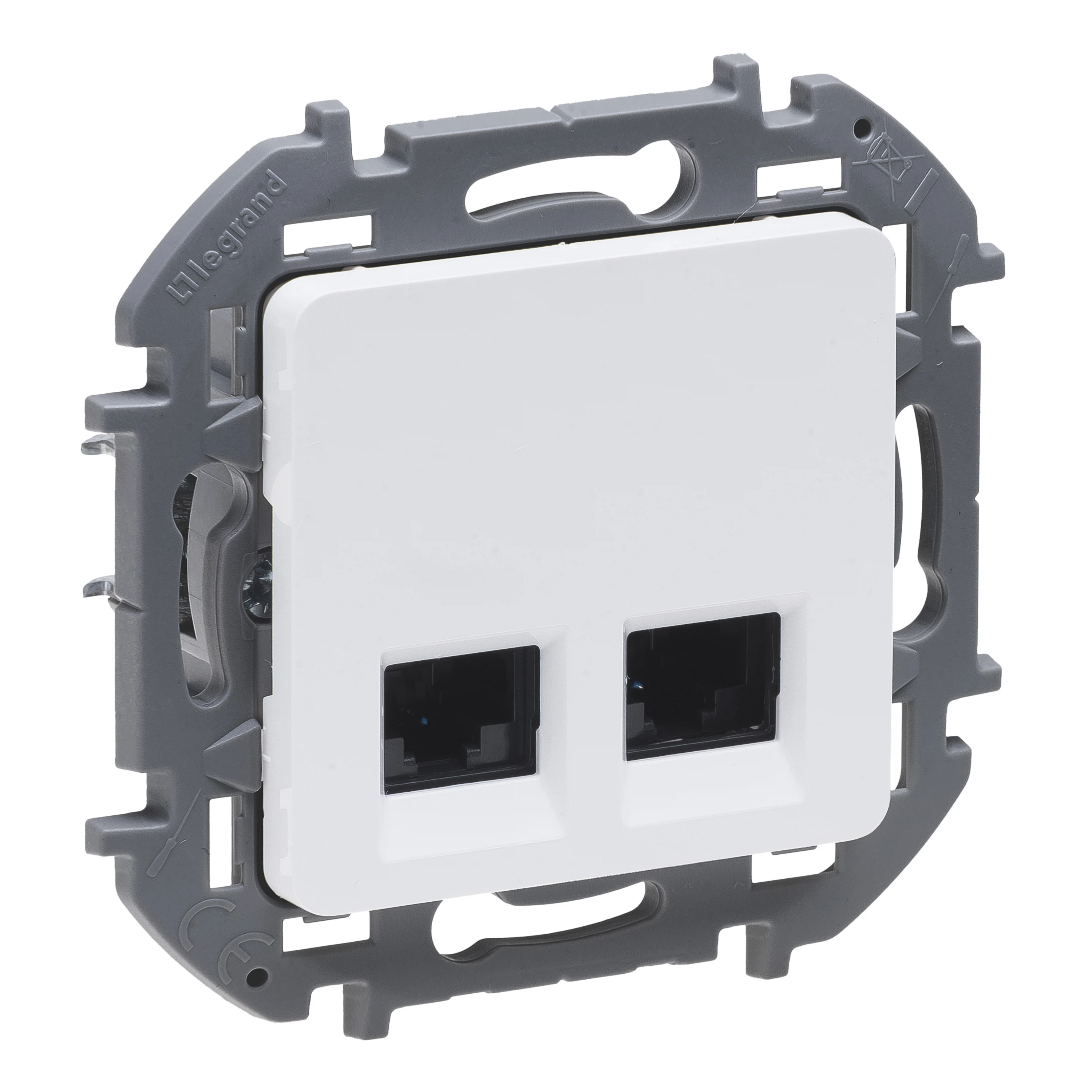 Изображение товара Двойная розетка RJ 45 INSPIRIA белая категория 5e Legrand