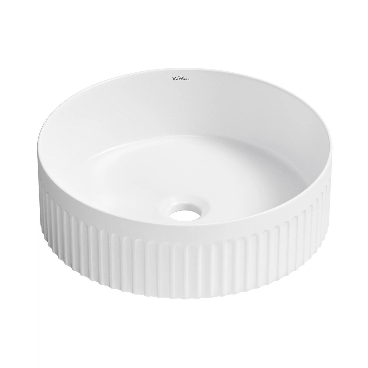 Изображение товара Накладная раковина Wellsee Festive Fox 2.0 36x36 см белая глянцевая для ванной