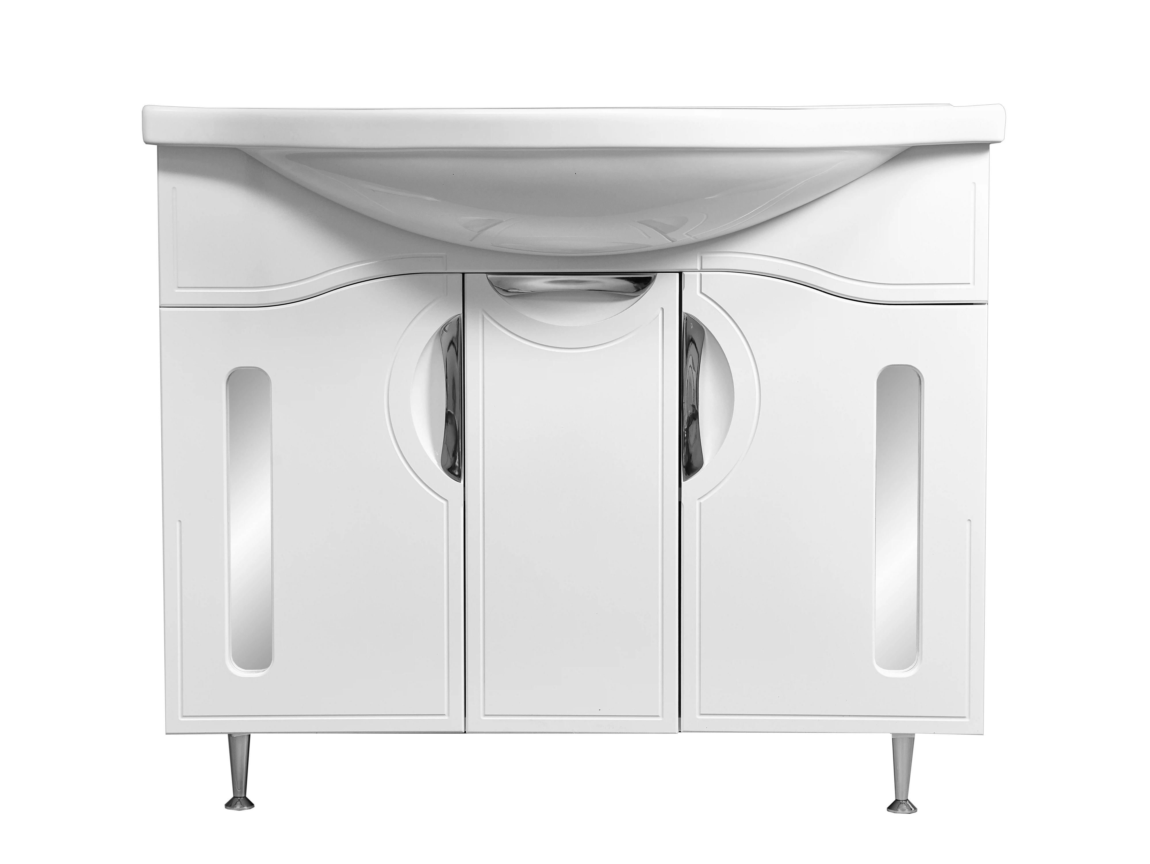 Изображение товара Тумба под раковину Stella Polar Сильва 100 белая влагостойкая мебель для ванной