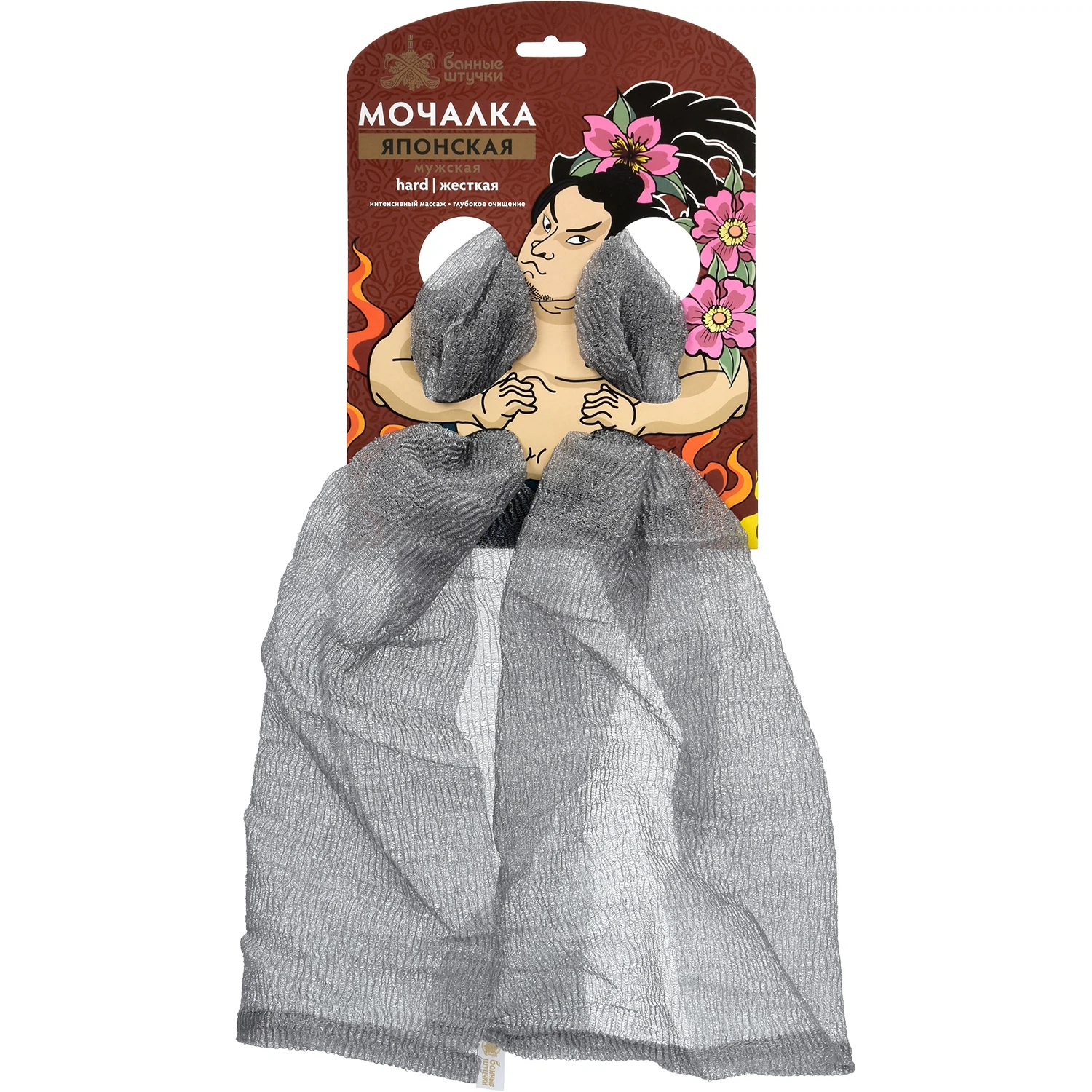 Изображение товара Мочалка-полотенце Японская мужская 87х28 см для бани и сауны