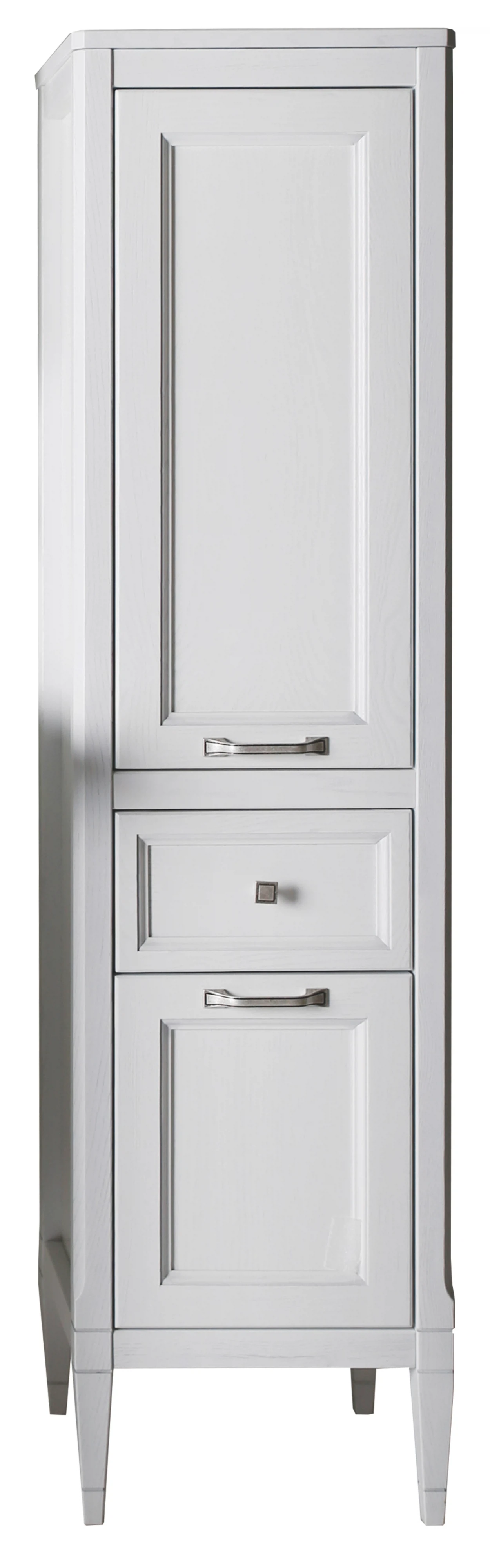 Изображение товара Пенал напольный   ASB-Woodline Гранда Белый Патина Серебро 40 см (11488)