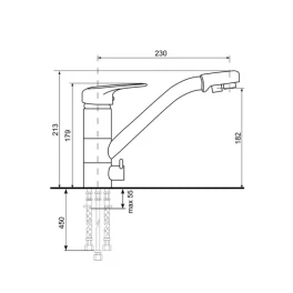 Смеситель для кухни Ulgran U-010-307, терракот