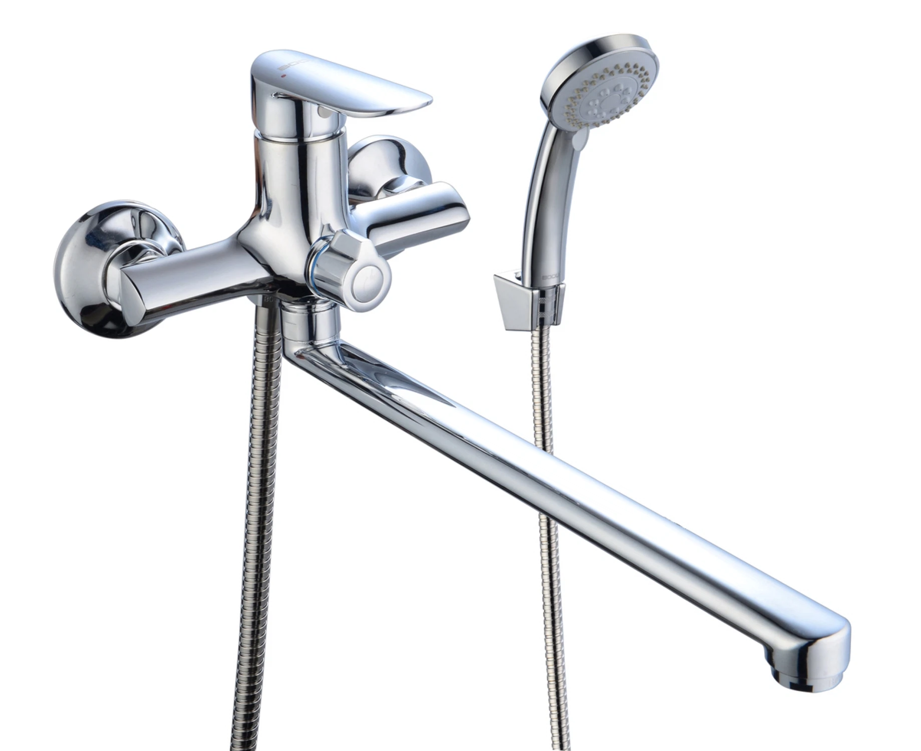 Изображение товара Смеситель для ванны с душем BOOU B8274-18F, латунь, хром, 7 лет гарантии