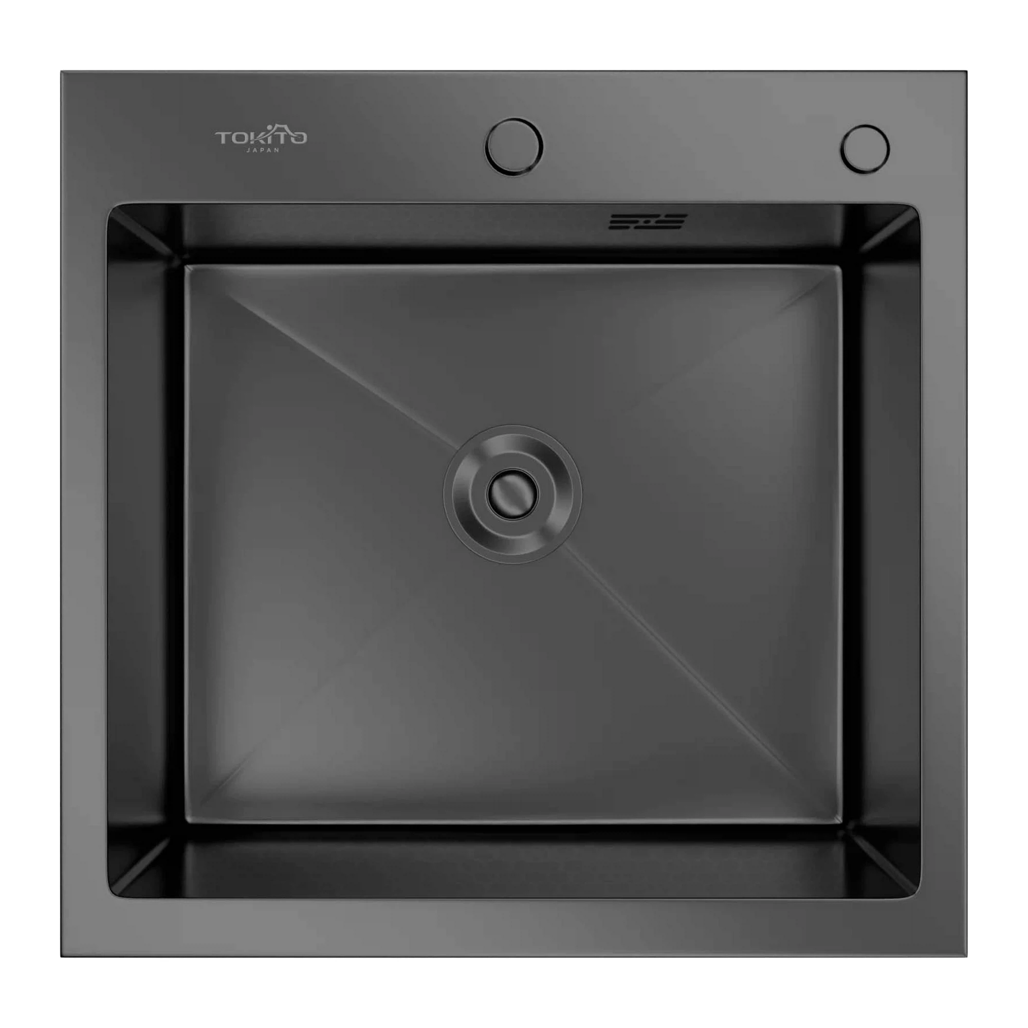 Изображение товара Мойка кухонная врезная 50x50 см из нержавеющей стали TOKITO ОКА Графит