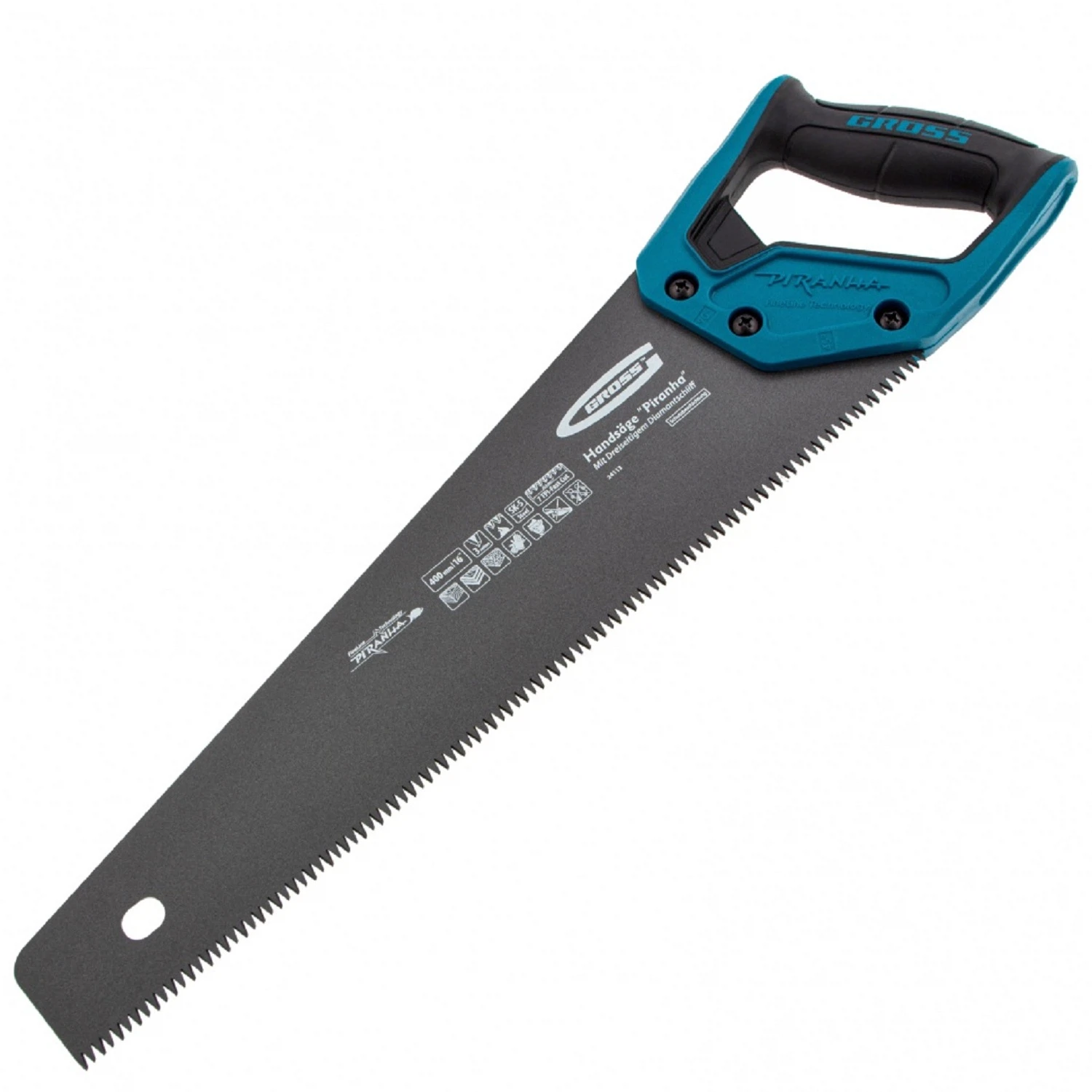 Изображение товара Ножовка по дереву PIRANHA 400 мм 7 TPI с тефлоновым покрытием и двухкомпонентной рукояткой