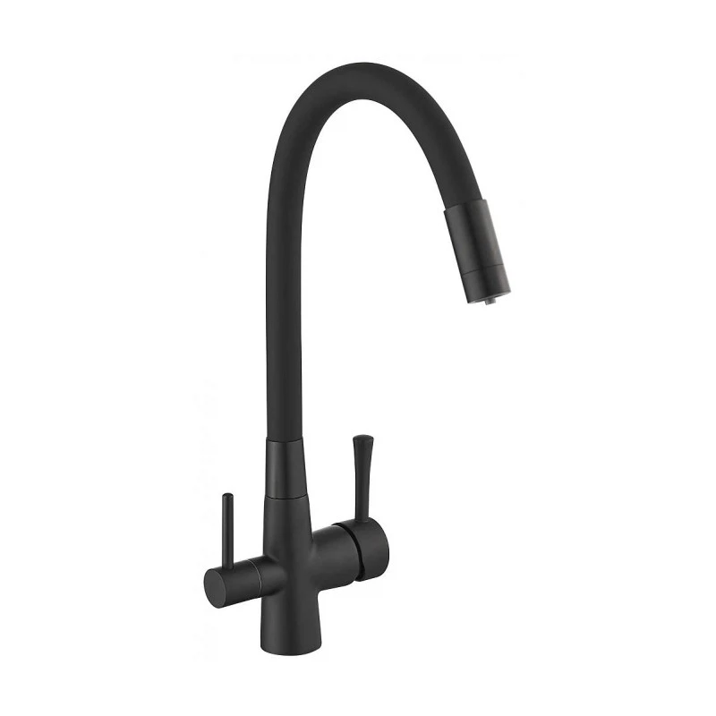 Изображение товара Смеситель для кухни с подключением к фильтру Savol S-L1806H-01, черный Изображение товара Смеситель для кухни с подключением к фильтру Savol S-L1806H-01, черный