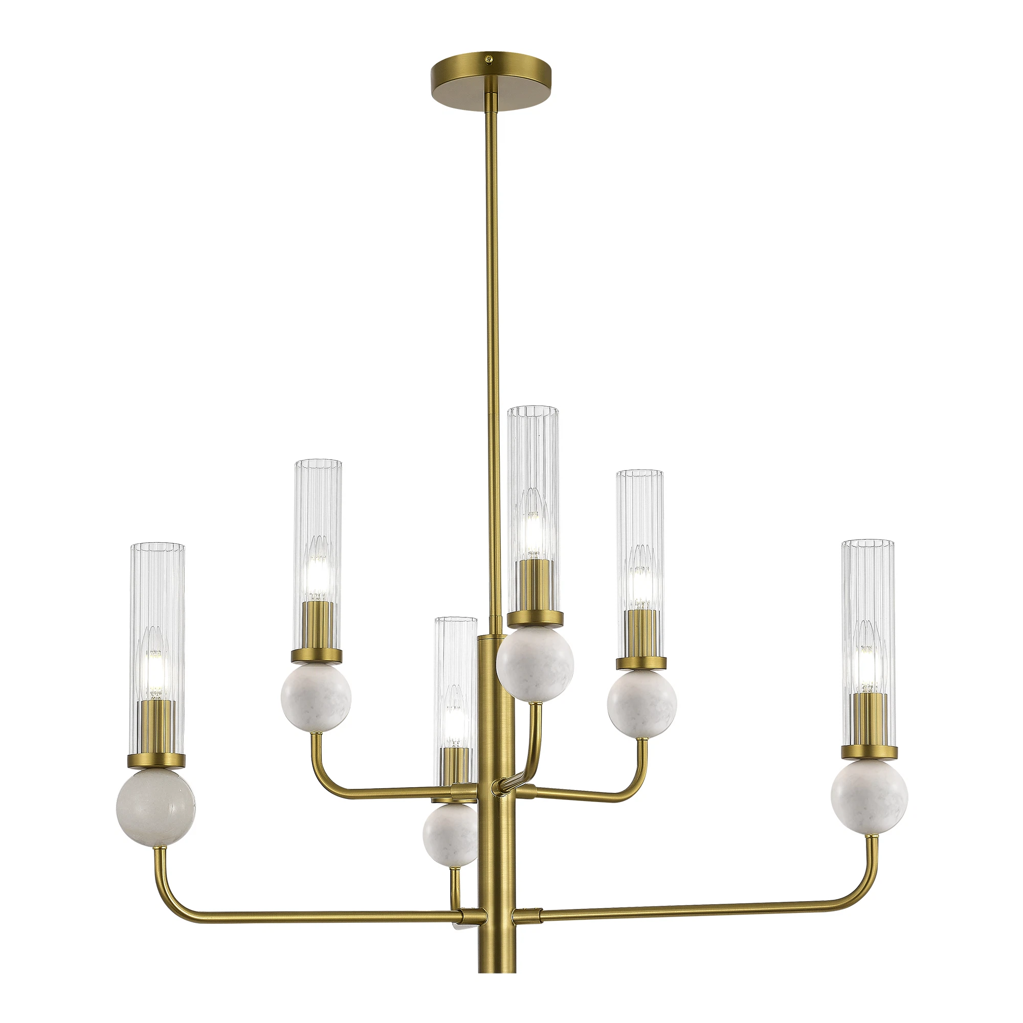 Изображение товара Подвесная люстра ST LUCE MEDEA E14 6х40W латунь SL1244.303.06