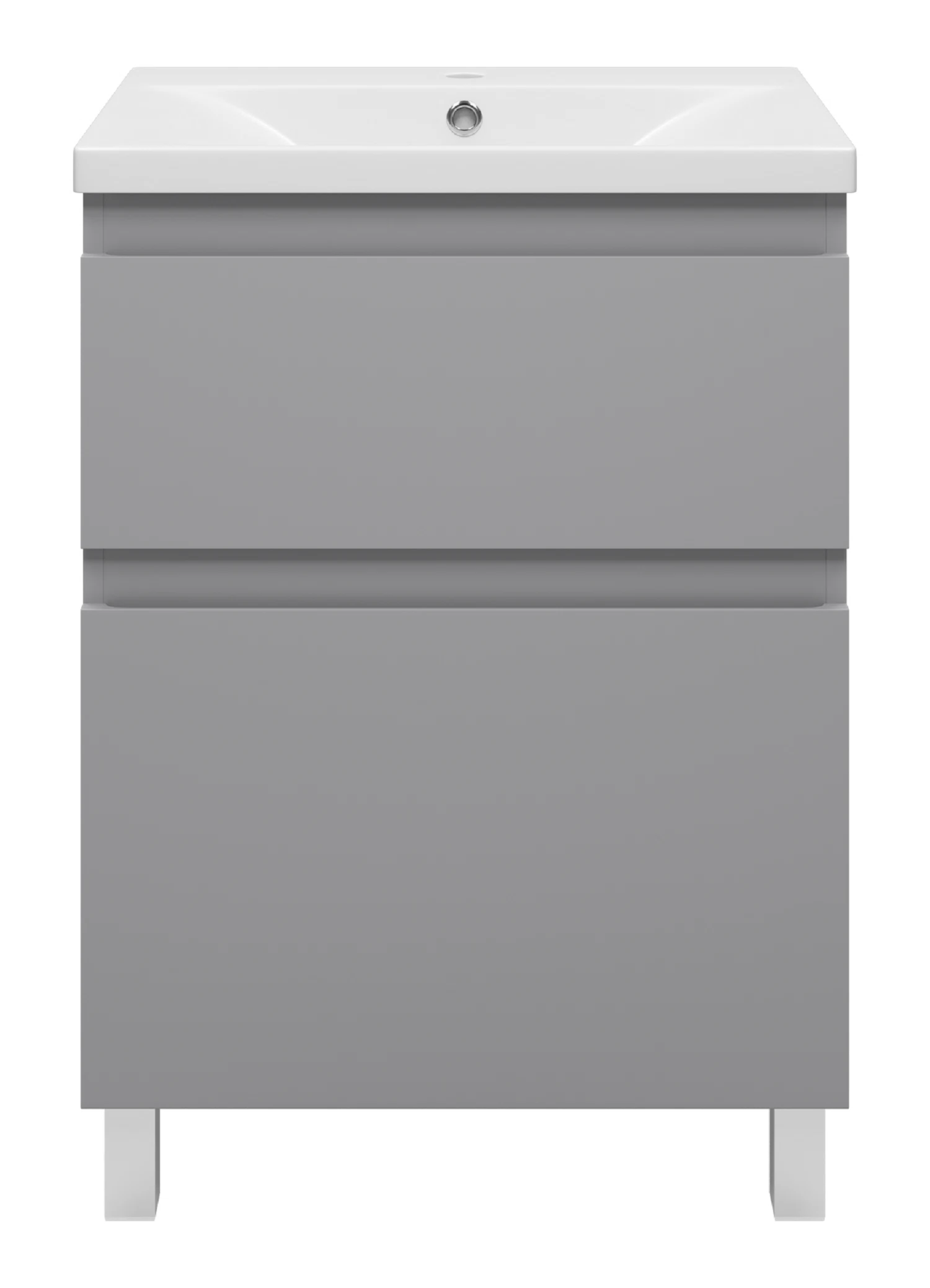 Изображение товара Тумба с раковиной Misty Лаки 600x460 мм для ванной комнаты белая