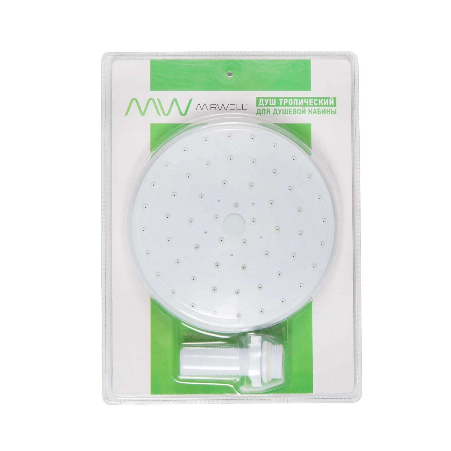 Изображение товара Душ верхний MR MIRWELL 0911014801 для душевых кабин, пластик, 150 мм, белый