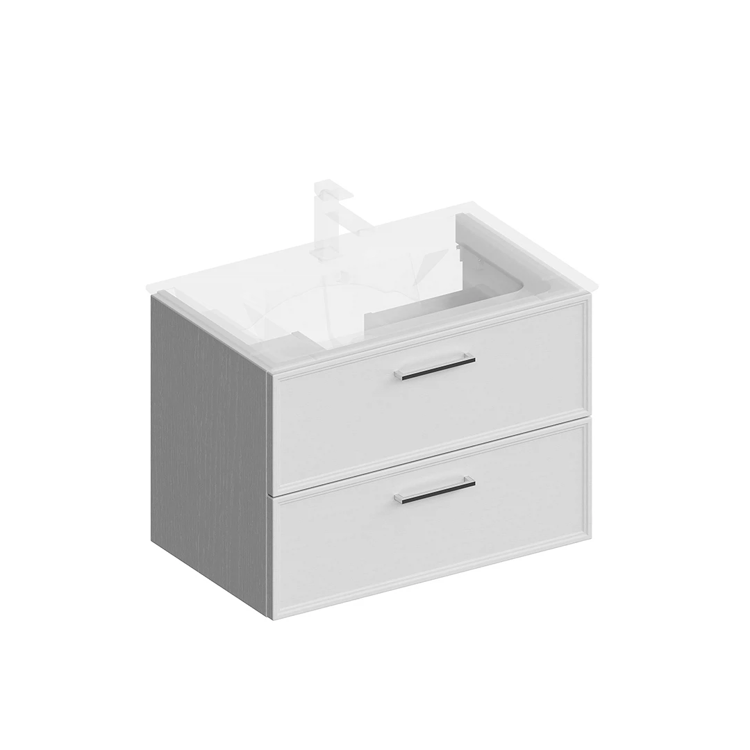 Изображение товара Тумба подвесная Piano Classic 730x450 мм белый матовый для ванной