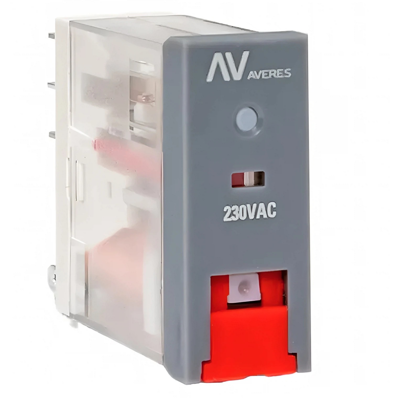 Изображение товара Реле промежуточное EKF AVERES с кнопкой и мех. индикацией RPAt 22/2 8A 230В AC