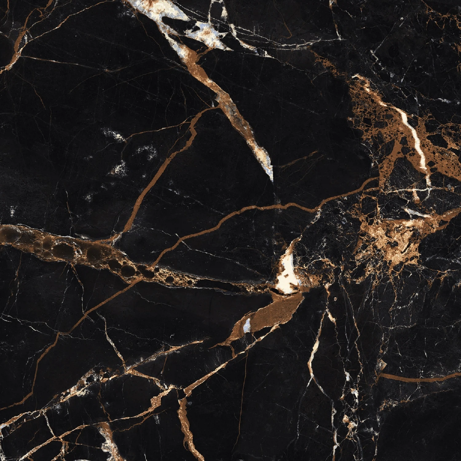 Изображение товара Керамогранит Universe 80x80 Polished Черный для пола и стен, глазурованный